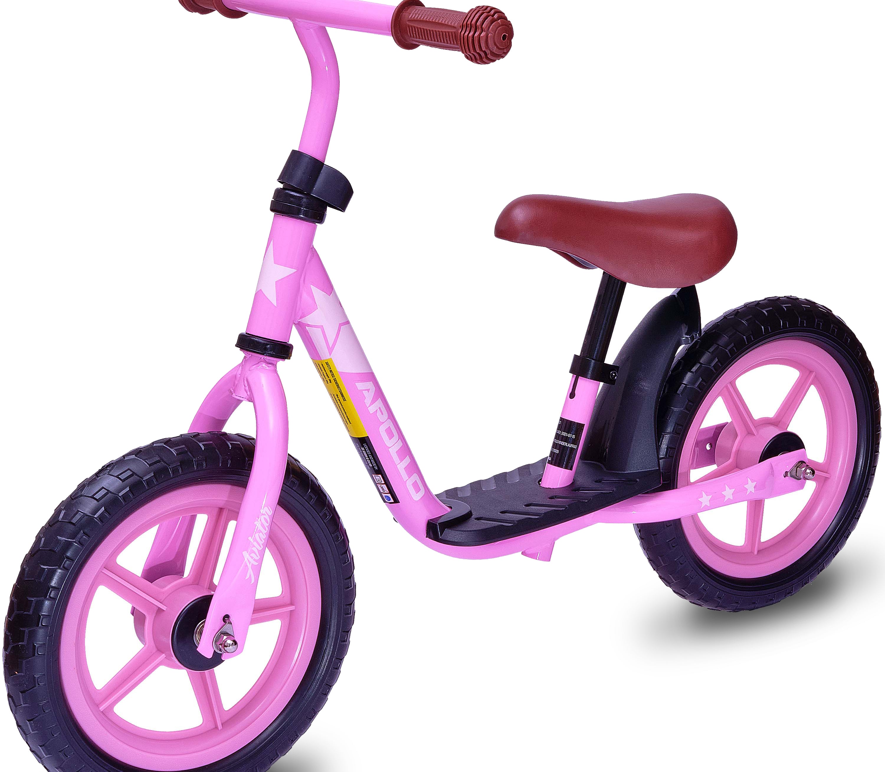Apollo 'Aviator' Loopfiets, Veilige Kinderloopfiets 12 inch Roze
