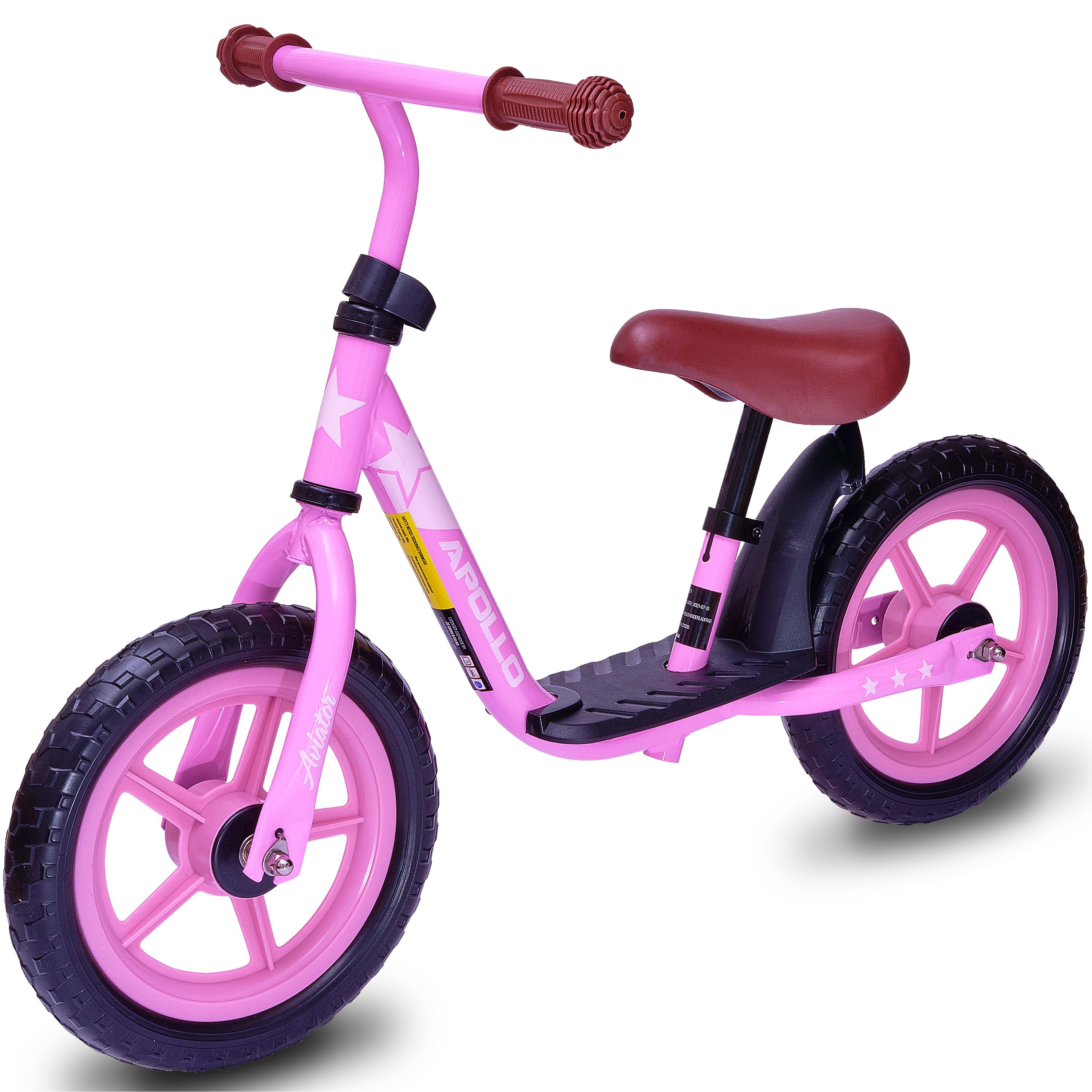 Apollo 'Aviator' Loopfiets, Veilige Kinderloopfiets 12 inch Roze