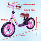 Apollo 'Aviator' Loopfiets, Veilige Kinderloopfiets 12 inch Roze
