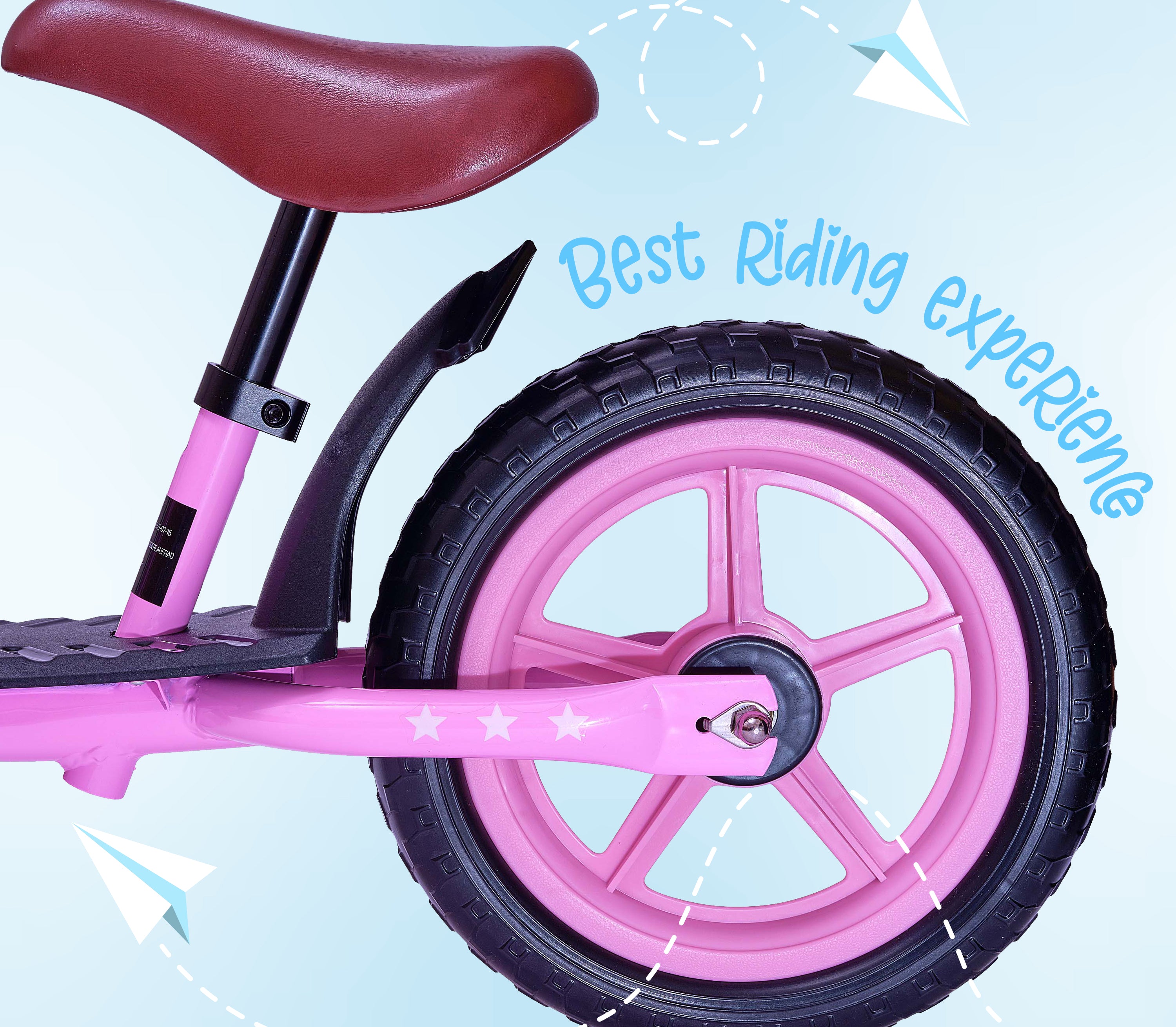 Apollo 'Aviator' Loopfiets, Veilige Kinderloopfiets 12 inch Roze