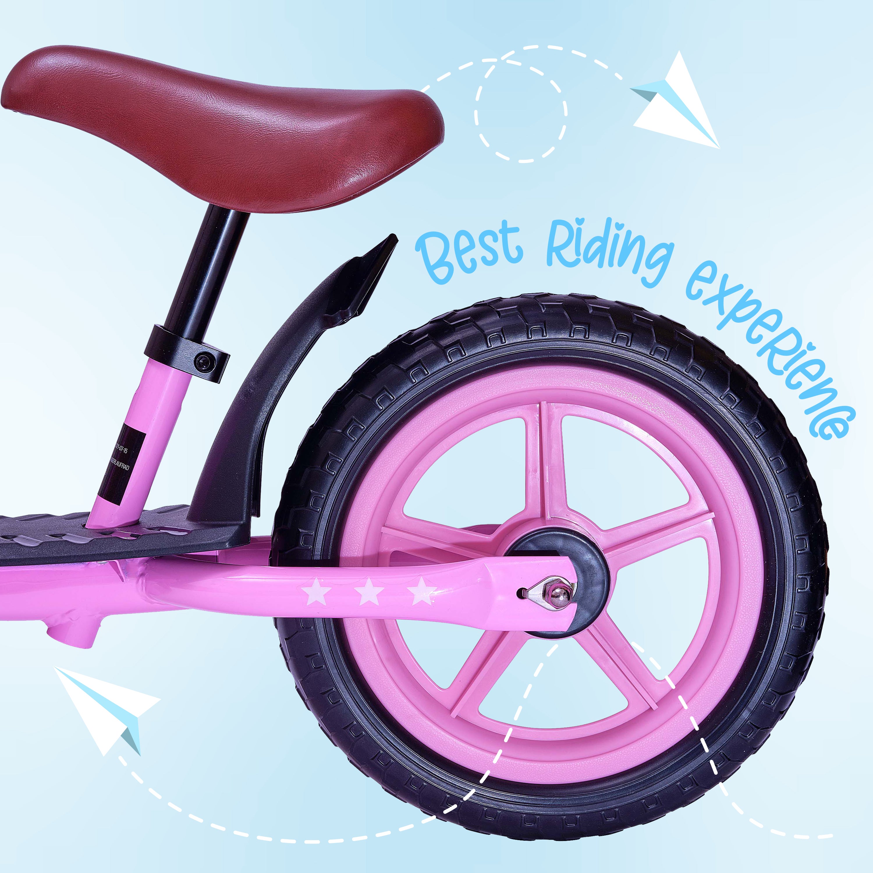 Apollo 'Aviator' Loopfiets, Veilige Kinderloopfiets 12 inch Roze