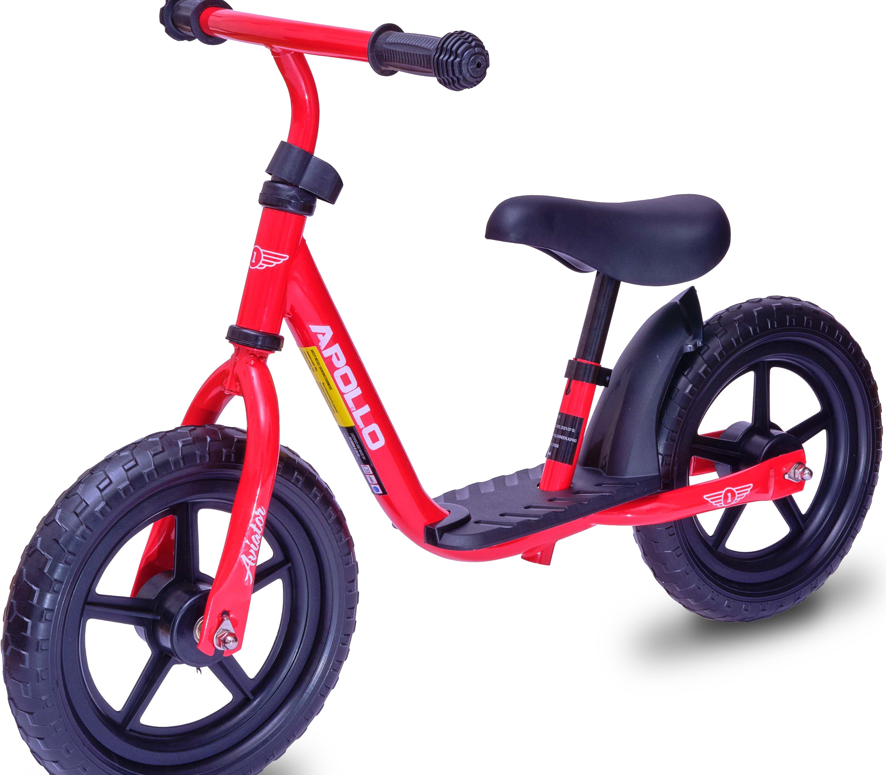 Apollo 'Aviator' Loopfiets, Veilige Kinderloopfiets 12 inch Rood