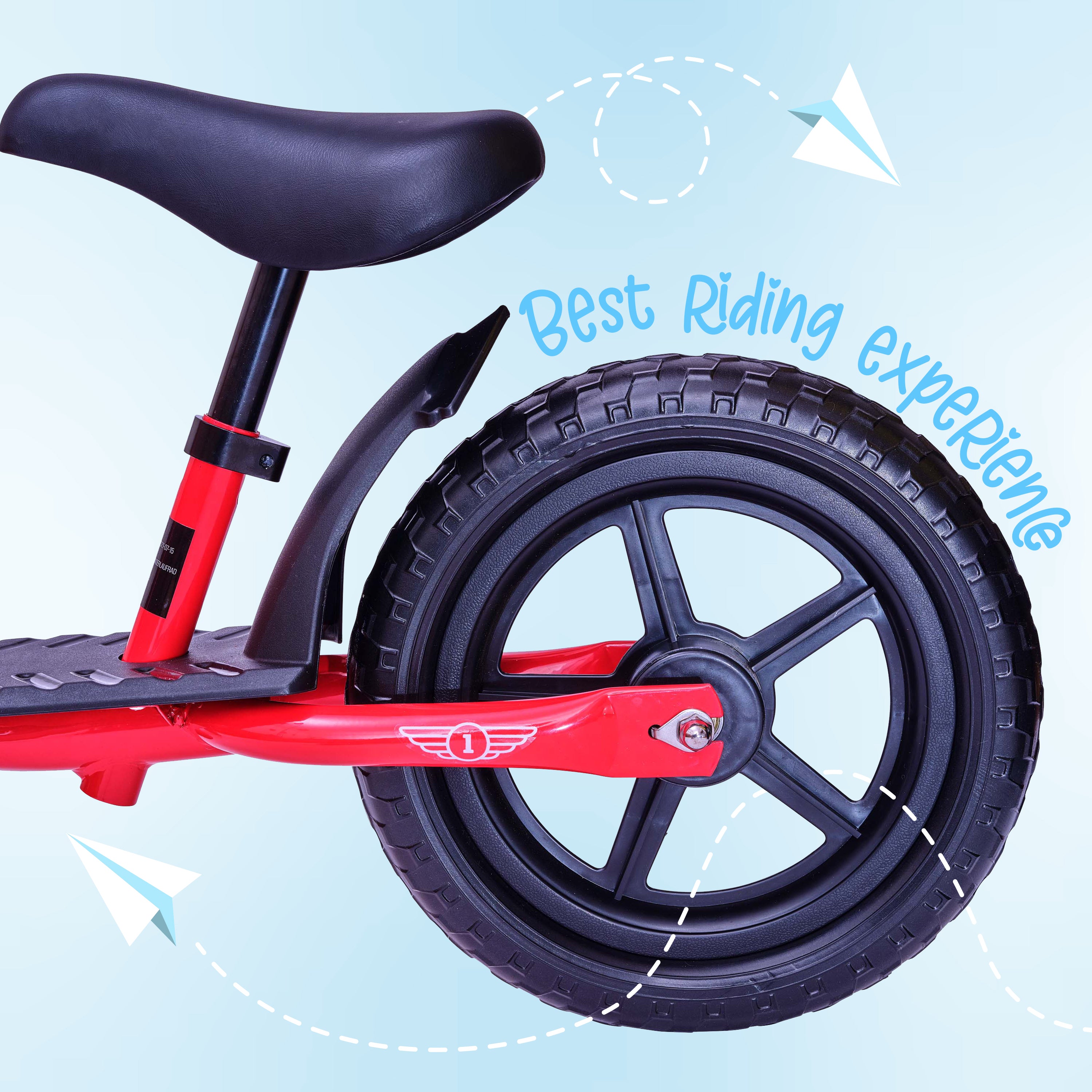 Apollo 'Aviator' Loopfiets, Veilige Kinderloopfiets 12 inch Rood