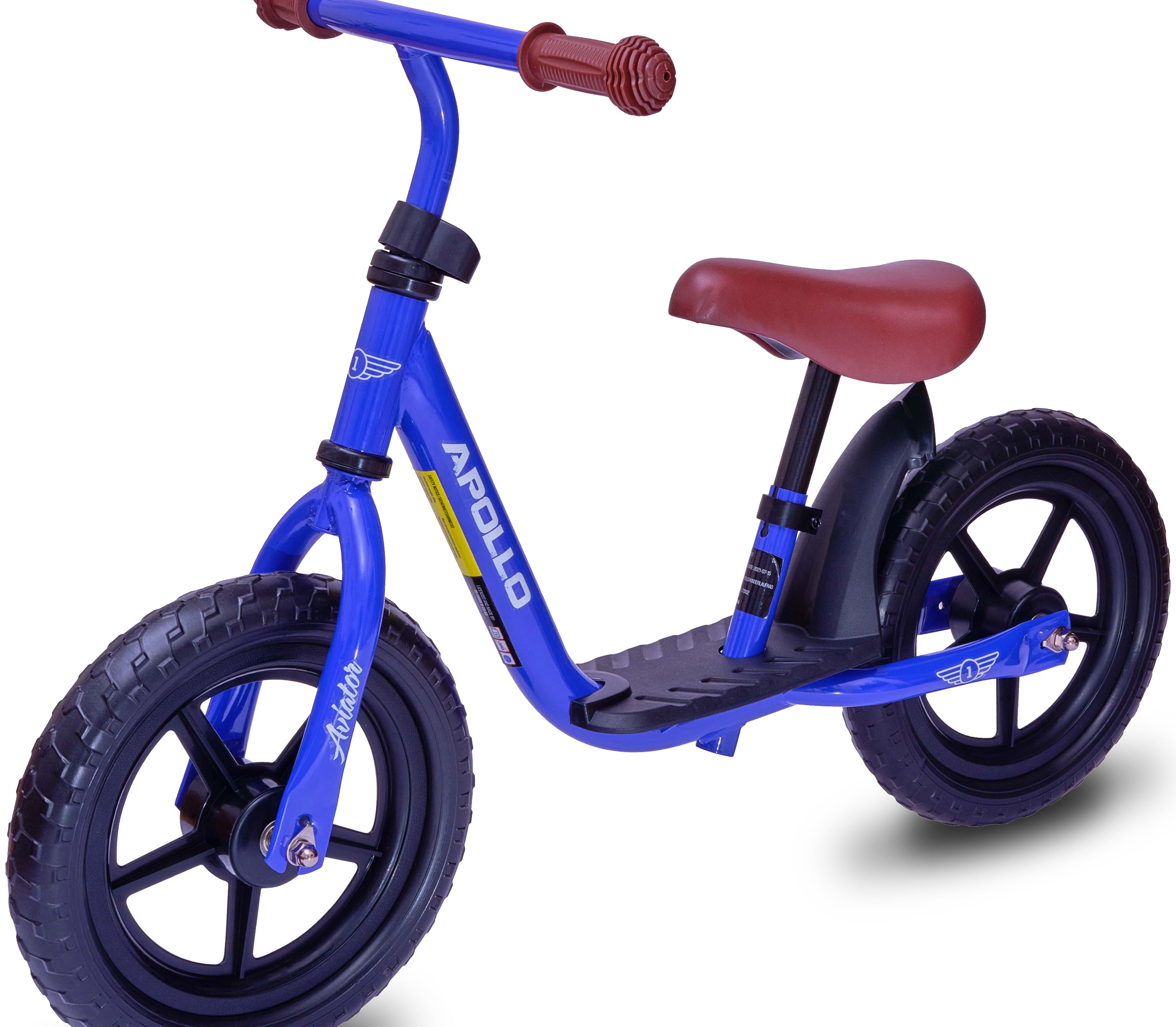 Apollo 'Aviator' Loopfiets, Veilige Kinderloopfiets 12 inch Donkerblauw