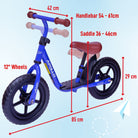 Apollo 'Aviator' Loopfiets, Veilige Kinderloopfiets 12 inch Donkerblauw