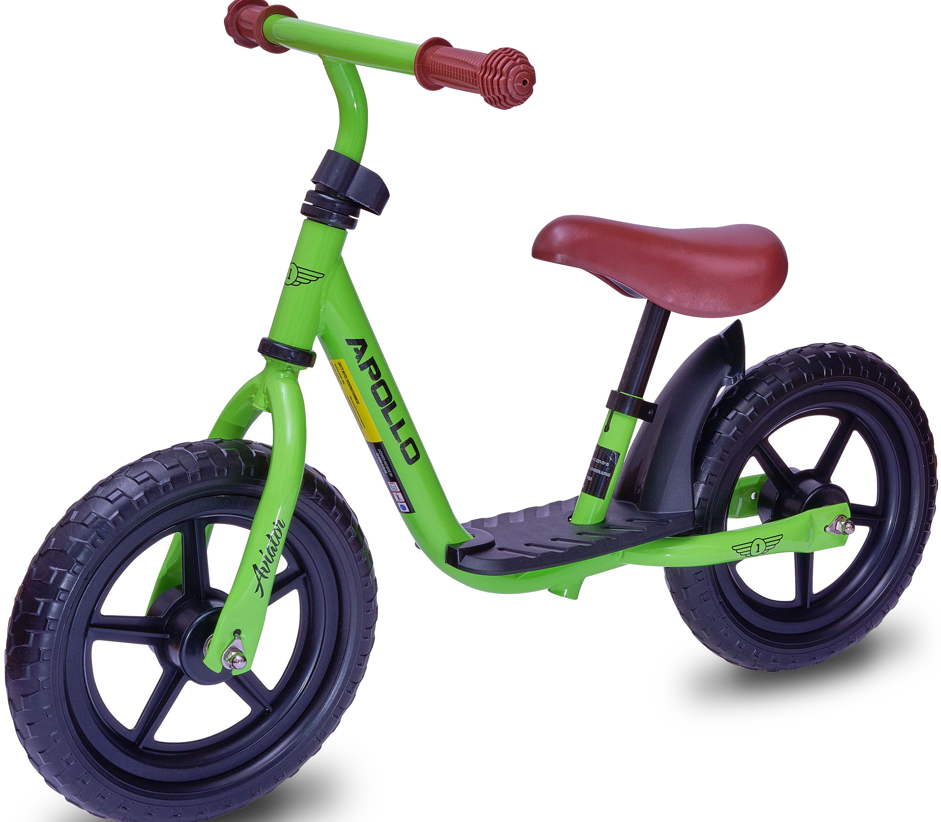 Apollo 'Aviator' Loopfiets, Veilige Kinderloopfiets 12 inch Groen