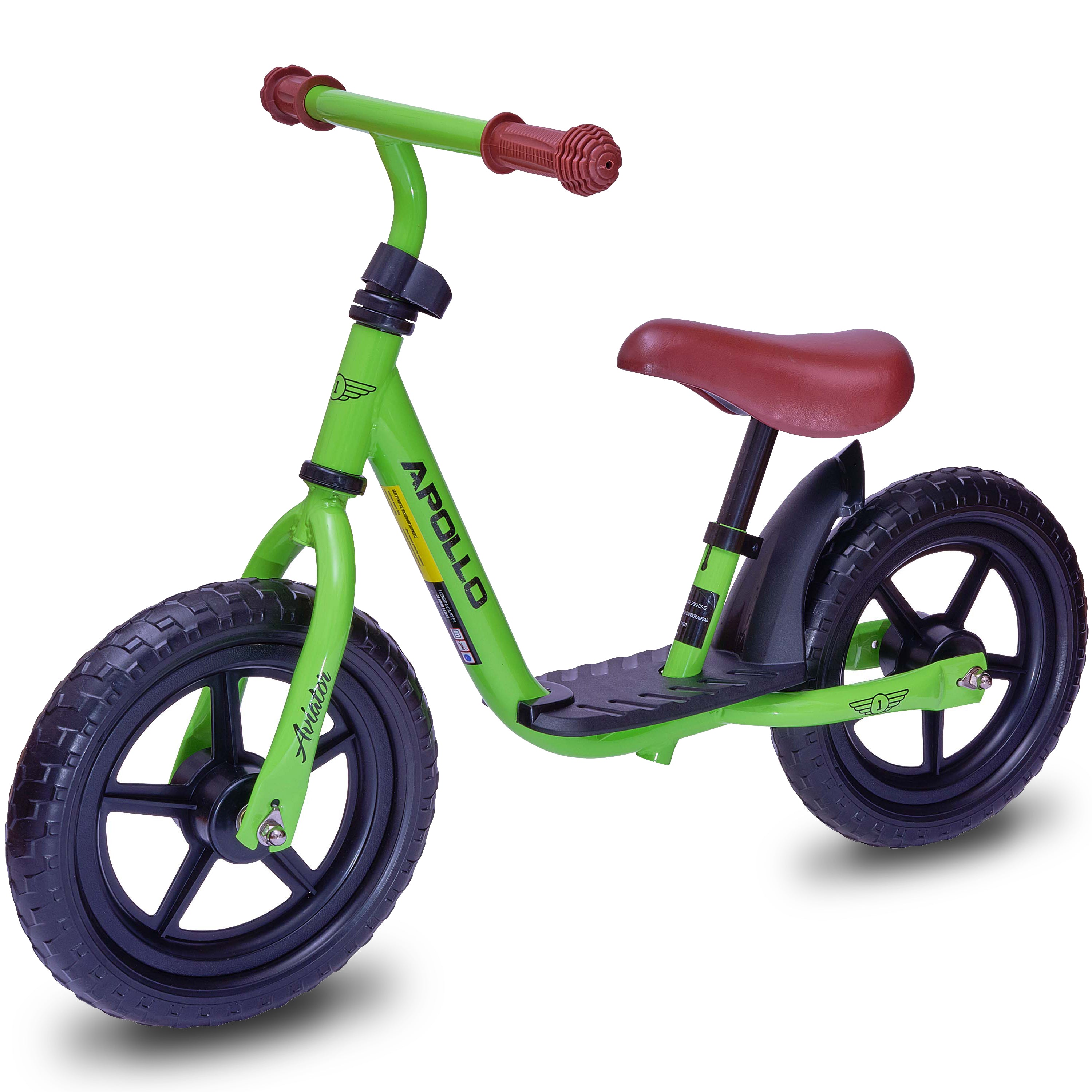 Apollo 'Aviator' Loopfiets, Veilige Kinderloopfiets 12 inch Groen