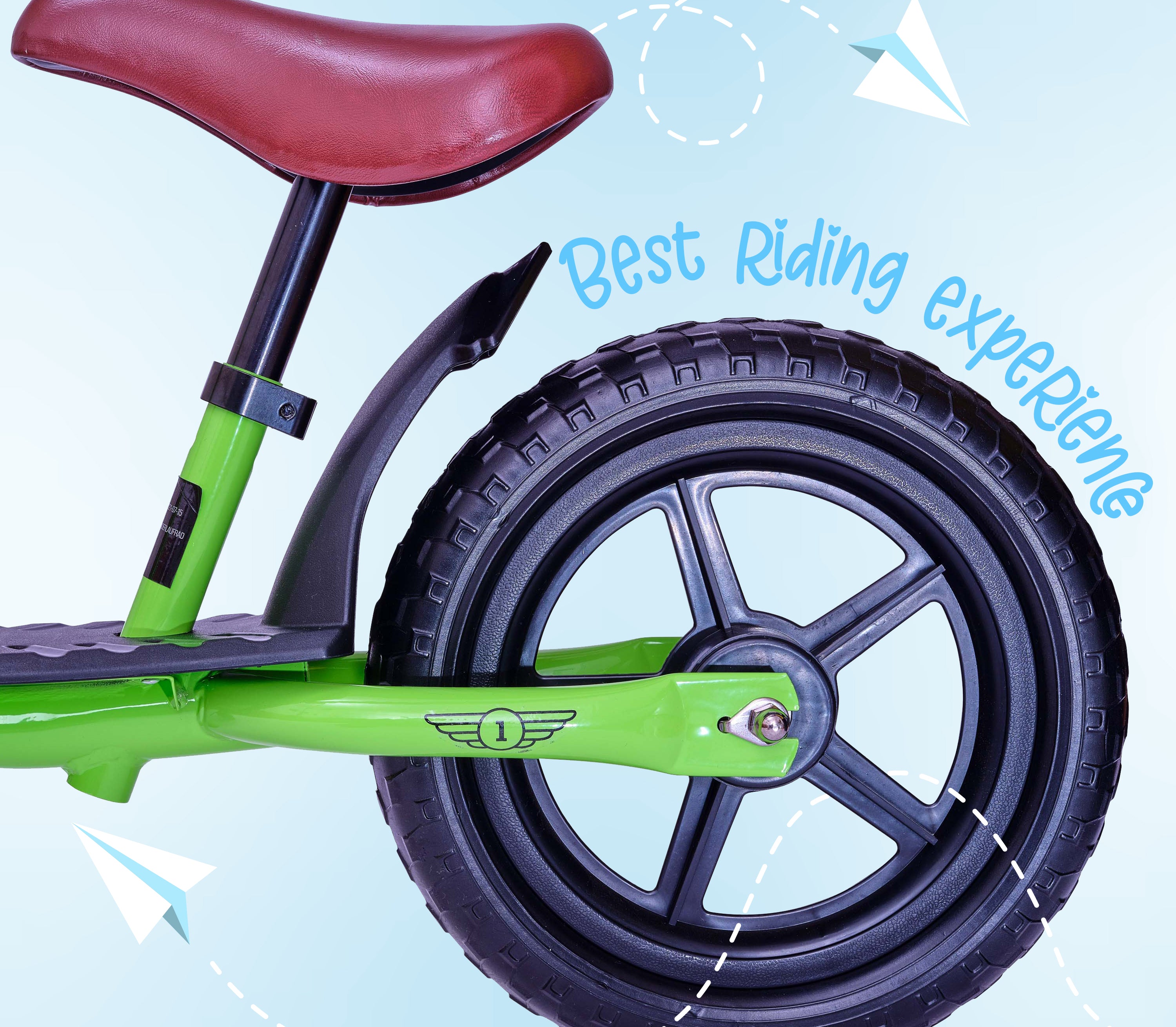 Apollo 'Aviator' Loopfiets, Veilige Kinderloopfiets 12 inch Groen