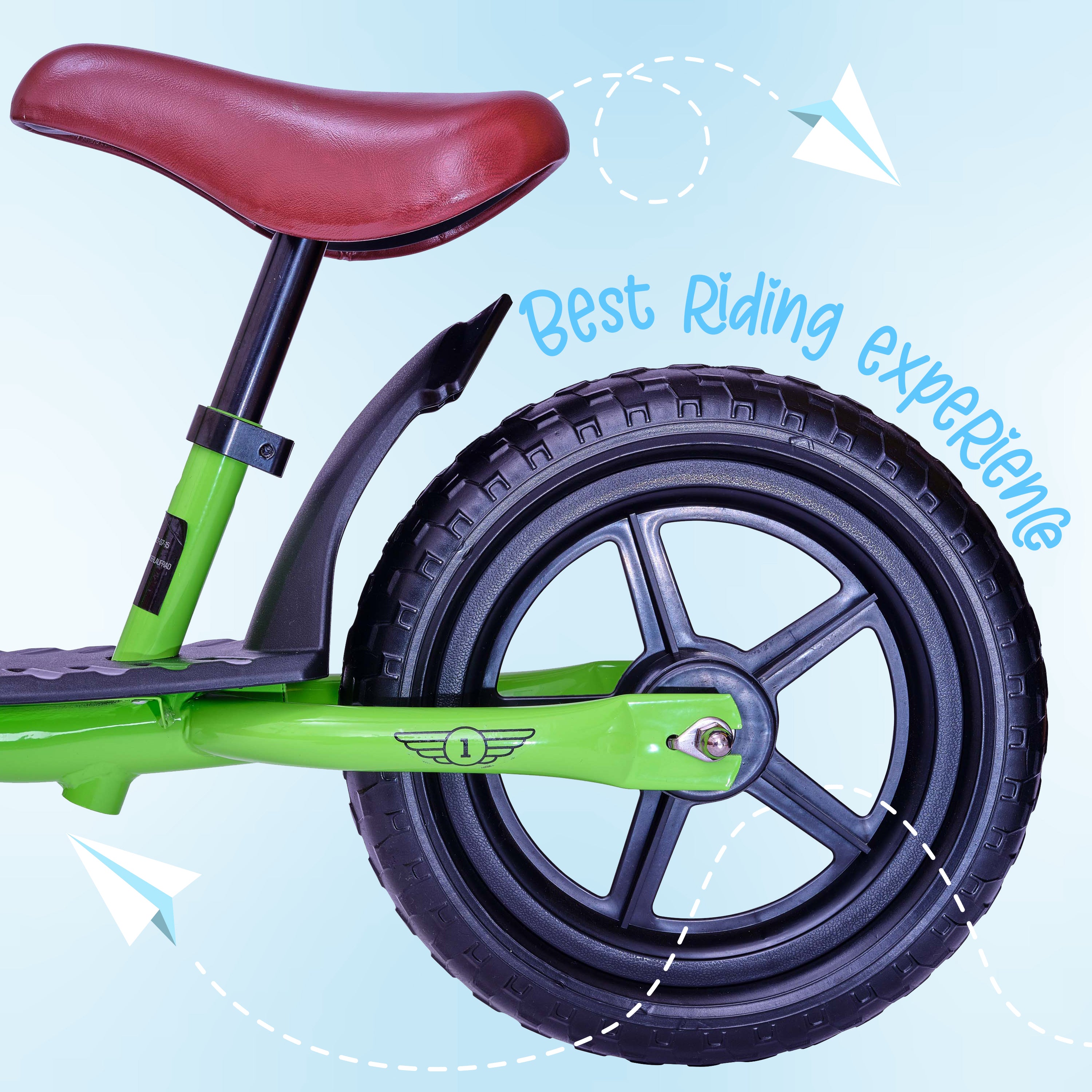 Apollo 'Aviator' Loopfiets, Veilige Kinderloopfiets 12 inch Groen