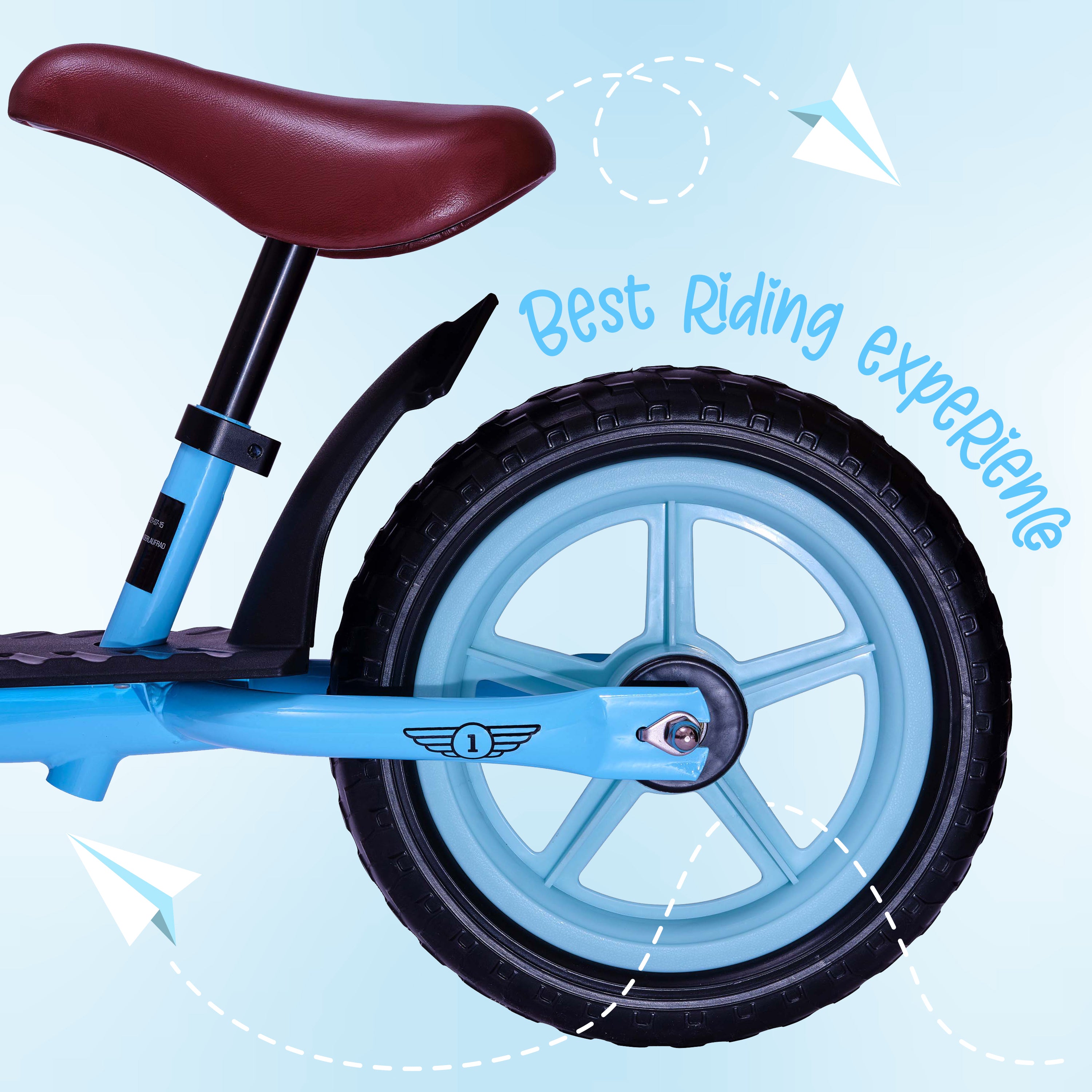 Apollo 'Aviator' Loopfiets, Veilige Kinderloopfiets 12 inch Lichtblauw