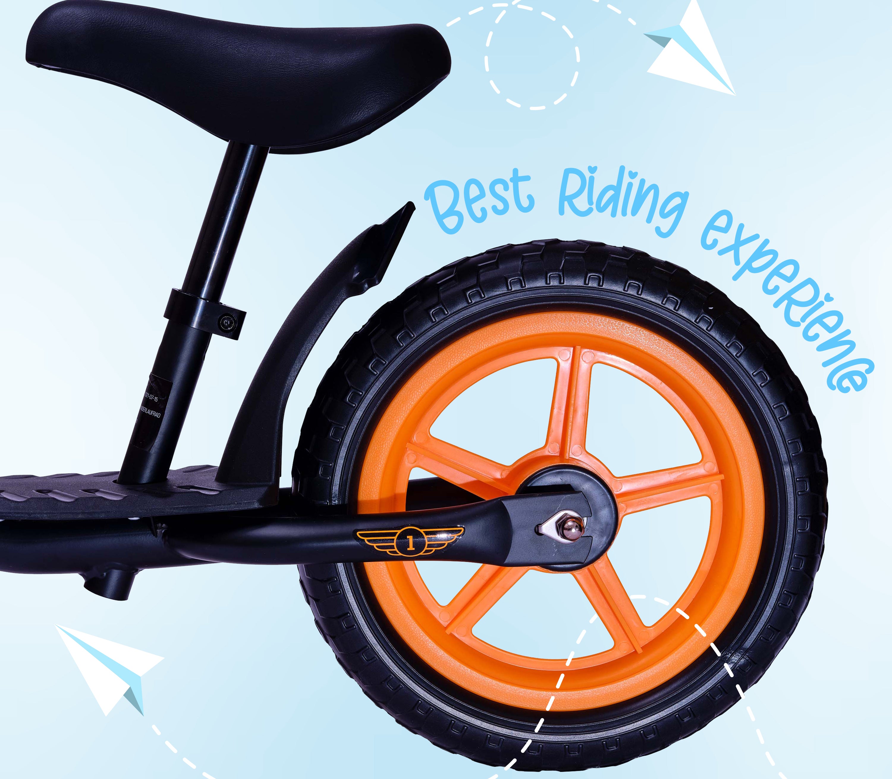 Apollo 'Aviator' Loopfiets, Veilige Kinderloopfiets 12 inch Zwart