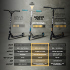 Apollo High-End Stunt Scooter Genesis Pro X Stuntstep met aluminium kern & ABEC 9 Goud