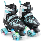 Apollo Verstelbare rolschaatsen 'Super Quads X Pro' maat 31-42, Turquoise L (39-42)