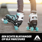 Apollo Verstelbare rolschaatsen 'Super Quads X Pro' maat 31-42, Turquoise L (39-42)