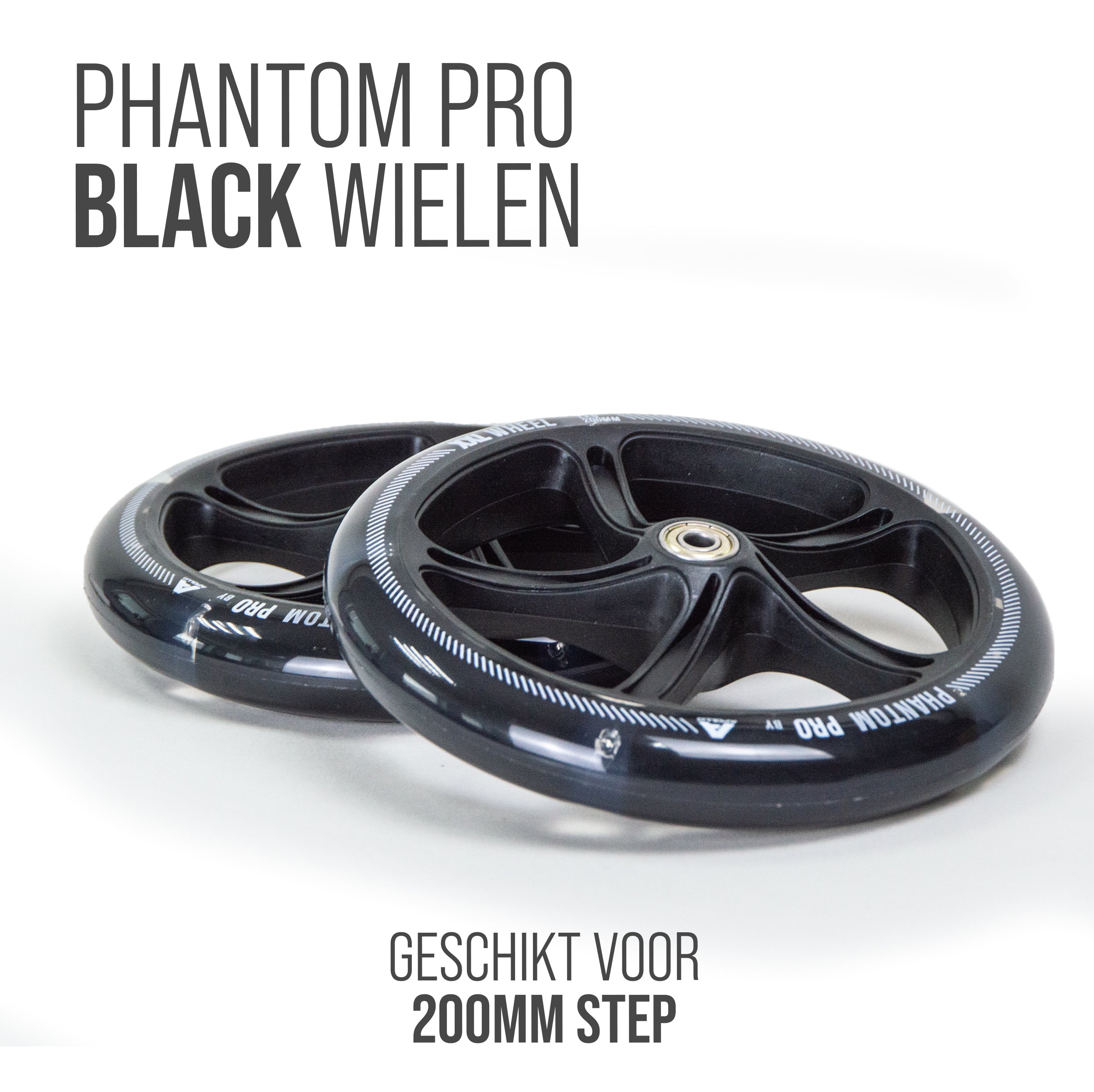 Apollo 200 mm Vervangingswielen set voor Apollo City Scooter LED Zwart