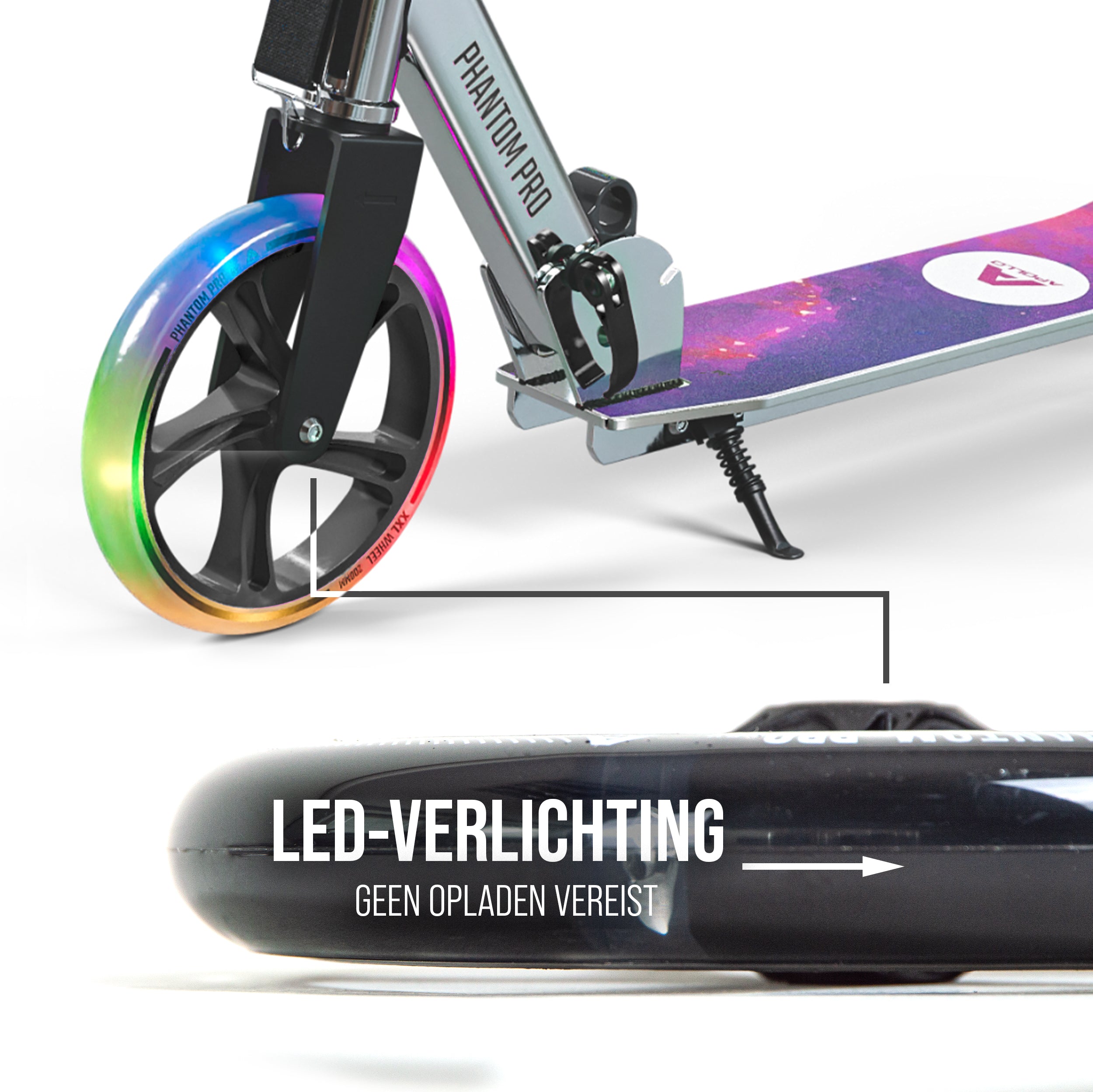 Apollo 200 mm Vervangingswielen set voor Apollo City Scooter LED Zwart