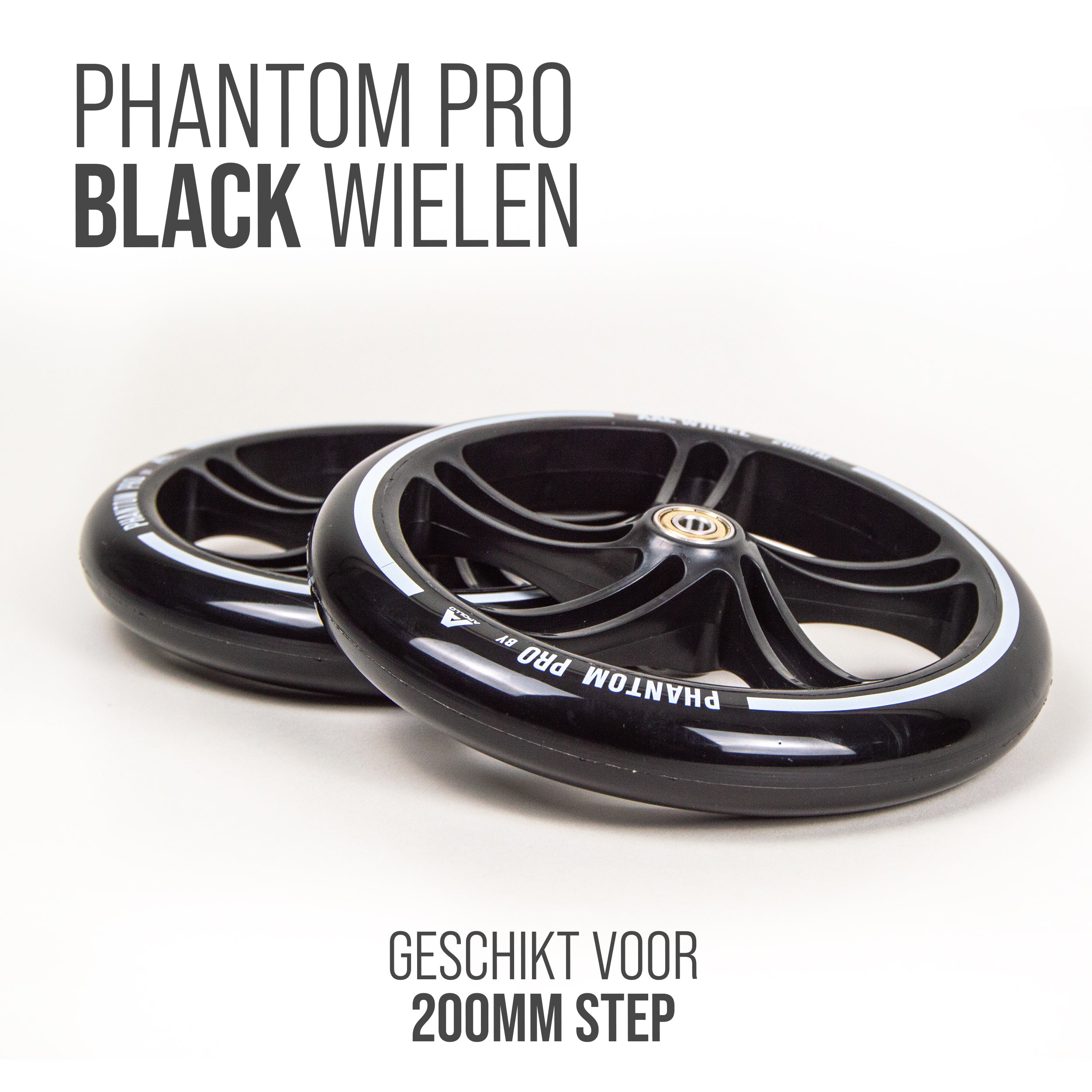 Apollo 200 mm Vervangingswielen set voor Apollo City Scooter Zwart