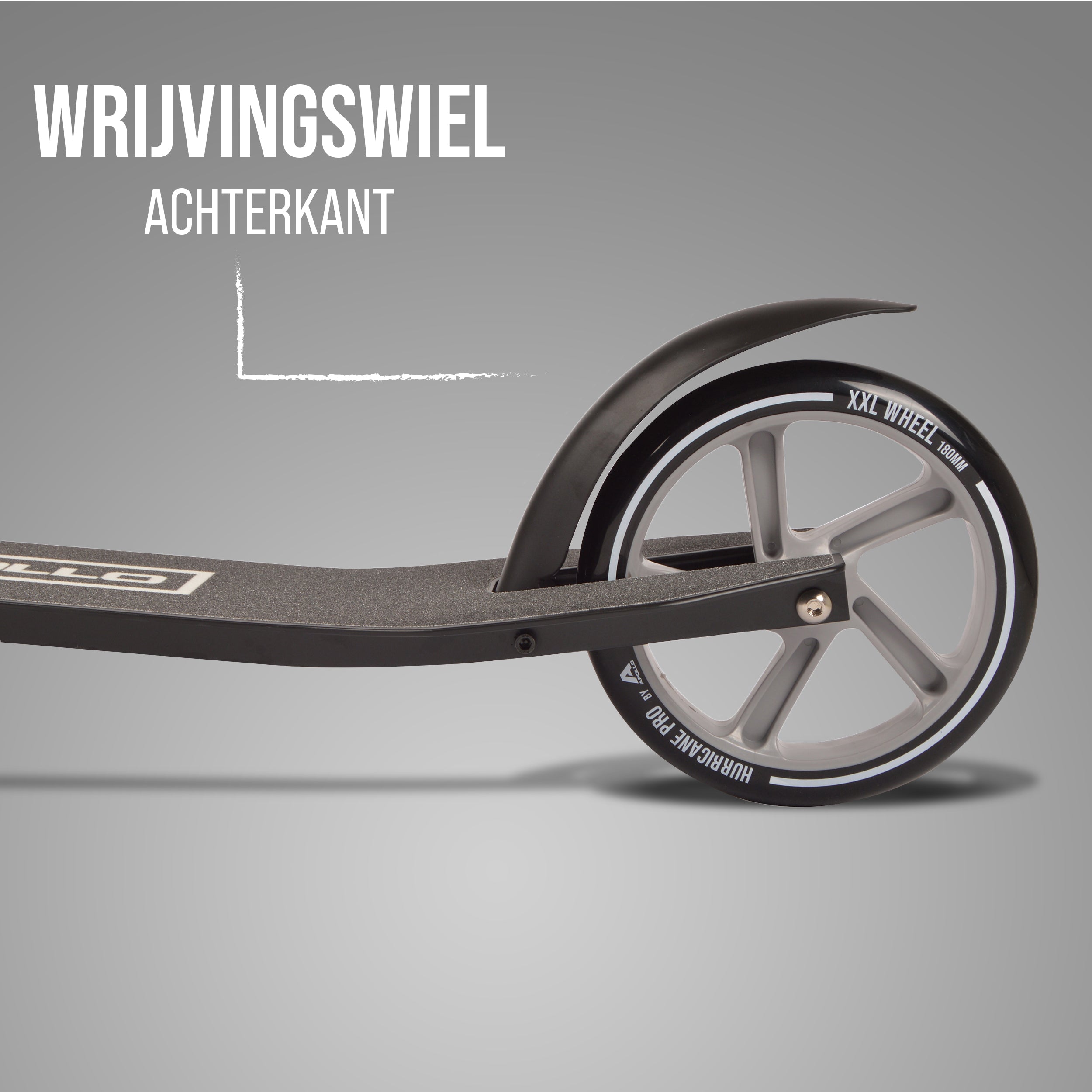 Apollo Apollo Scooter - "Hurricane" City-Scooter met vering Zwart Zilver