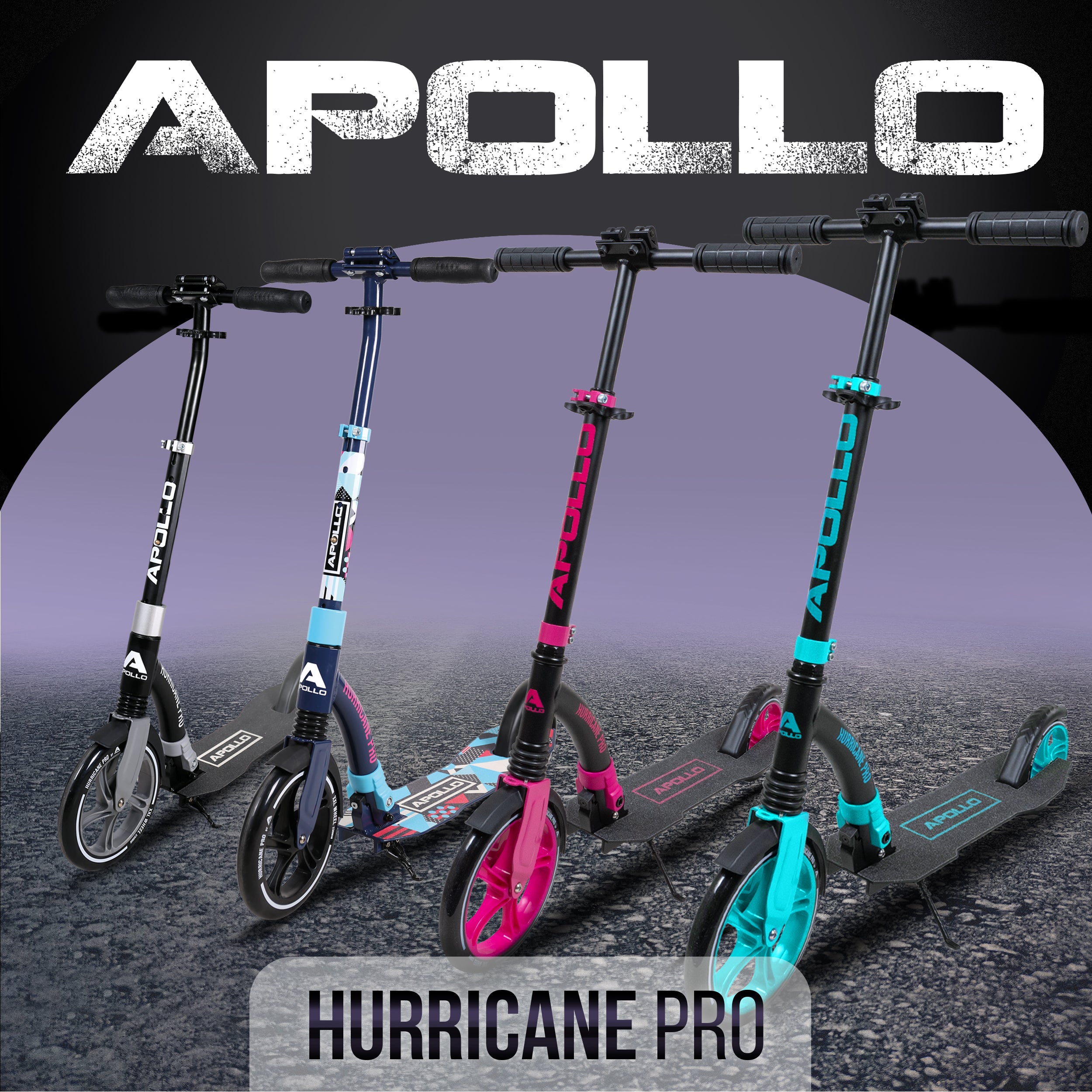 Apollo Apollo Scooter - "Hurricane" City-Scooter met vering Blauw Multicolor