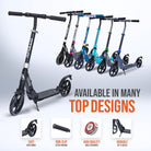 Apollo Autoped "Tornado 2.0" Cityroller voor Volwassenen en Kinderen Zwart Zilver