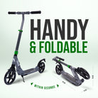 Apollo Autoped "Tornado 2.0" Cityroller voor Volwassenen en Kinderen Grijs Groen