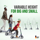 Apollo Autoped "Tornado 2.0" Cityroller voor Volwassenen en Kinderen Grijs Groen