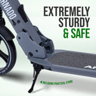 Apollo Autoped "Tornado 2.0" Cityroller voor Volwassenen en Kinderen Grijs Groen