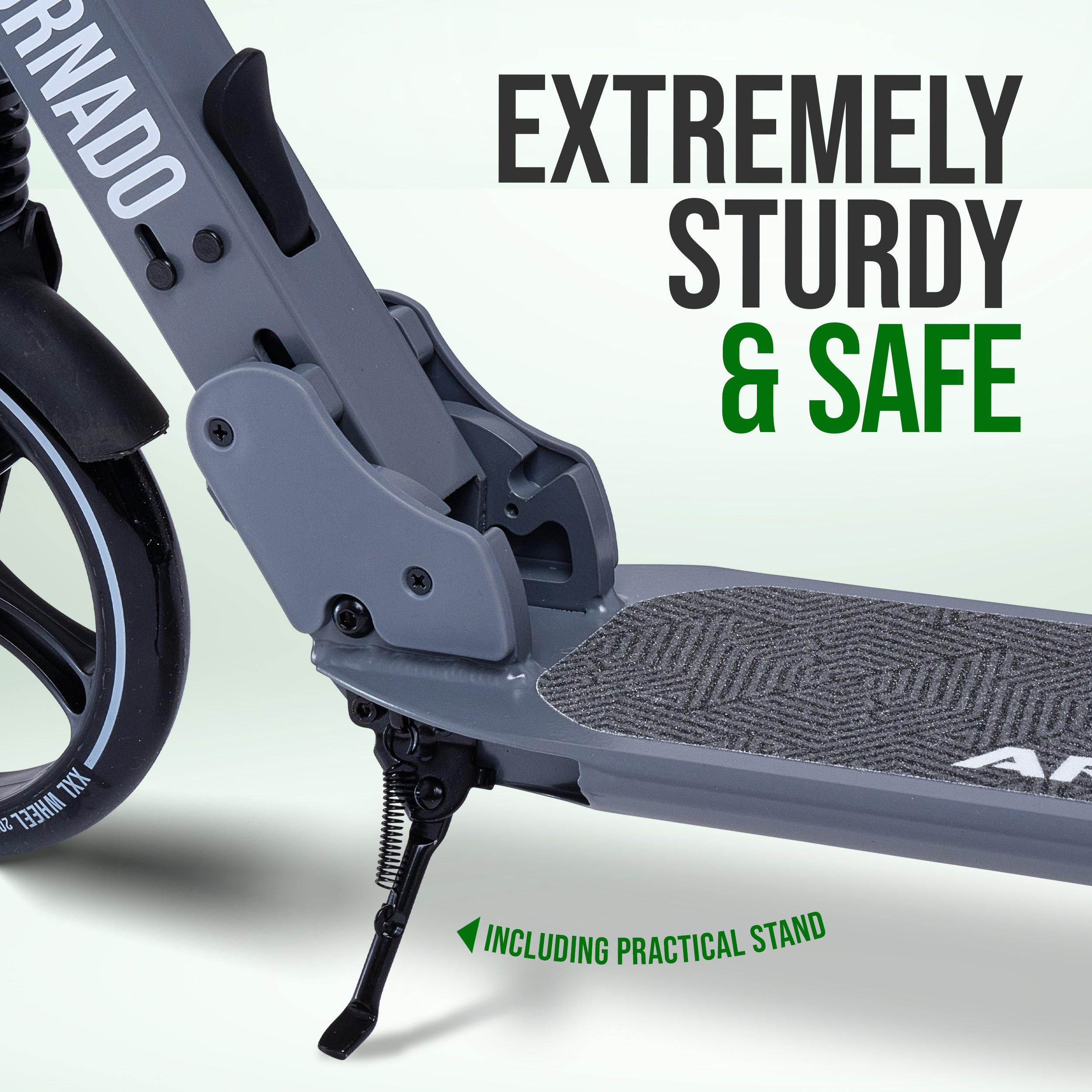 Apollo Autoped "Tornado 2.0" Cityroller voor Volwassenen en Kinderen Grijs Groen