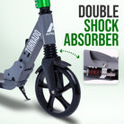 Apollo Autoped "Tornado 2.0" Cityroller voor Volwassenen en Kinderen Grijs Groen