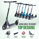 Apollo Autoped "Tornado 2.0" Cityroller voor Volwassenen en Kinderen Grijs Groen