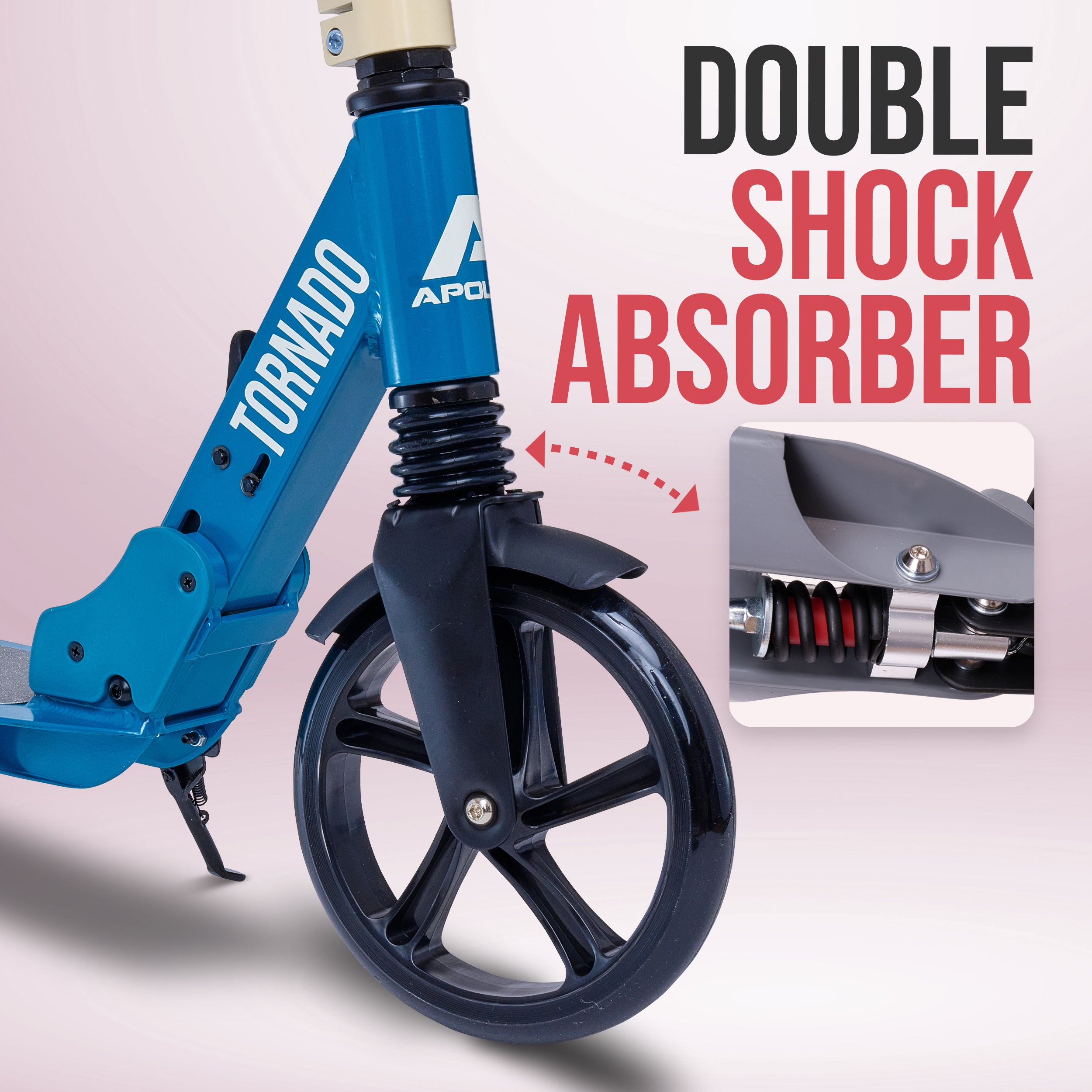 Apollo Autoped "Tornado 2.0" Cityroller voor Volwassenen en Kinderen Turquoise