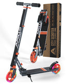 Apollo 145 mm City-Scooter met Vering "Skyracer" opvouwbaar en in hoogte verstelbaar Oranje