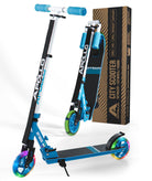 Apollo 145 mm City-Scooter met Vering "Skyracer" opvouwbaar en in hoogte verstelbaar Blauw