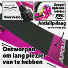 Apollo 145 mm City-Scooter met Vering "Skyracer" opvouwbaar en in hoogte verstelbaar Berry