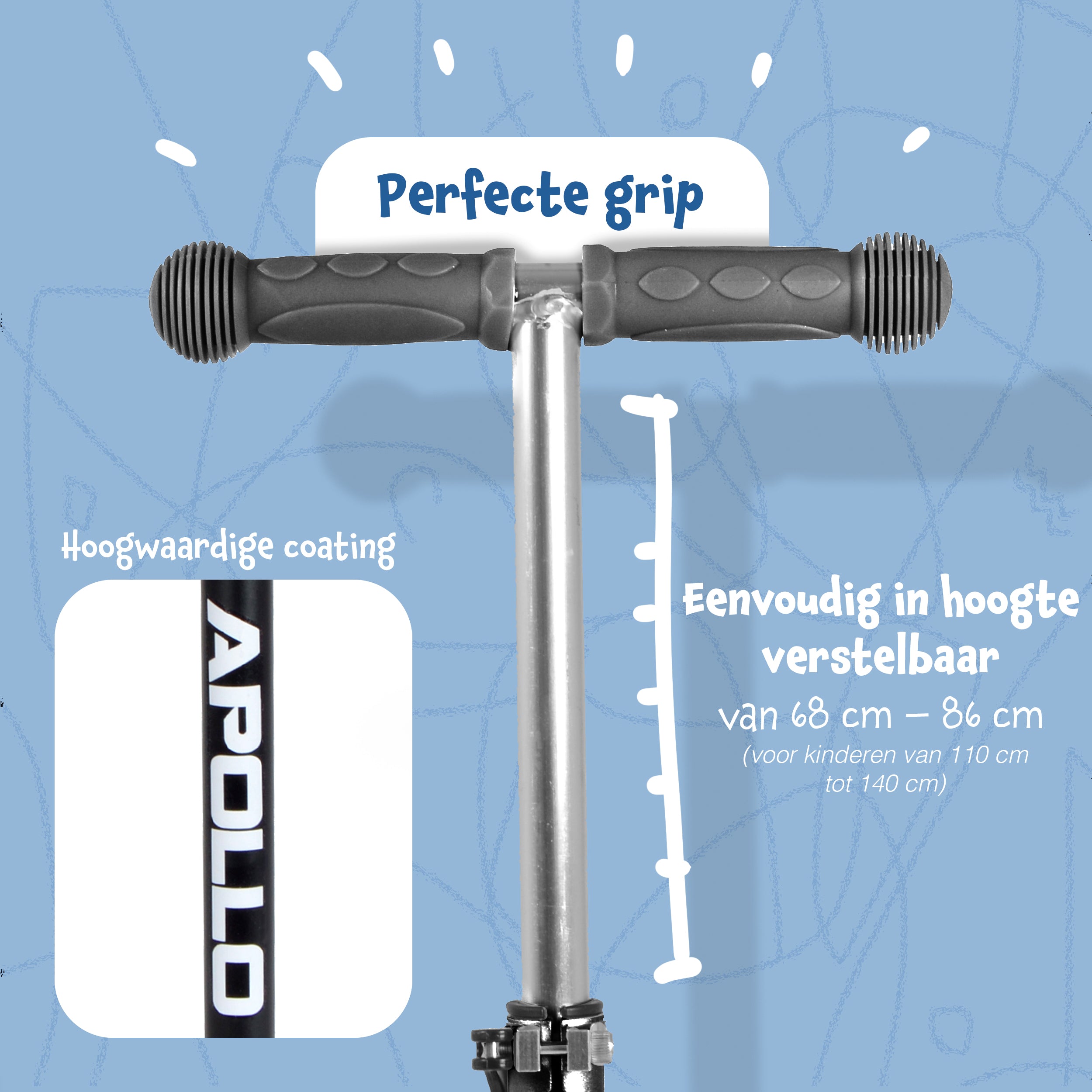 Apollo 'Kids Whiz' LED Scooter voor Kinderen - in verschillende kleuren Funny Round