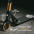 Apollo Professionele Stuntstep 'Genesis Pro X Competition' met ABEC 9 hogesnelheidskogellagers Zwart Goud