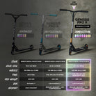 Apollo Professionele Stuntstep 'Genesis Pro X Competition' met ABEC 9 hogesnelheidskogellagers Regenboog