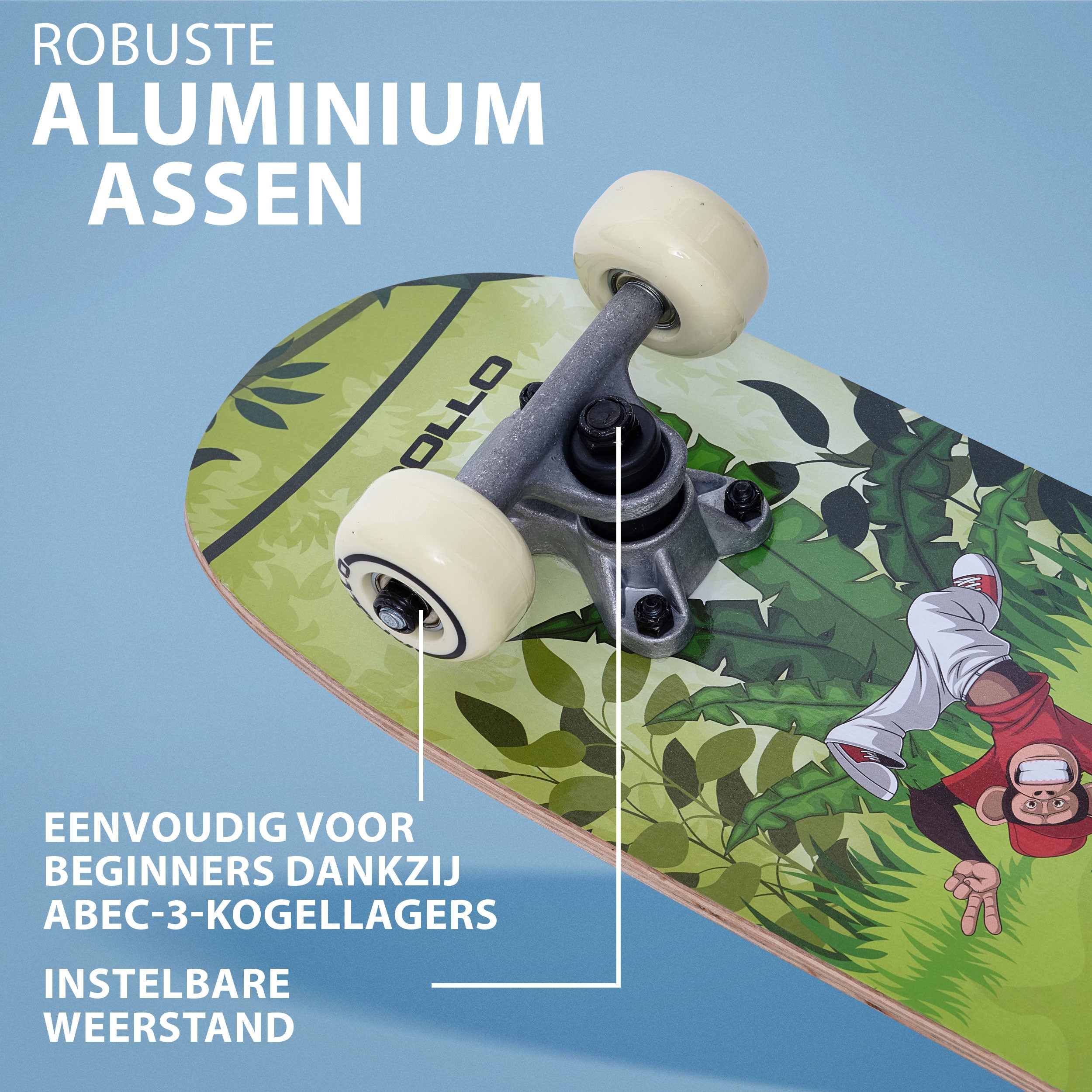 Apollo Kinderen Skateboard 51cm - Monkey Man Monkey Man