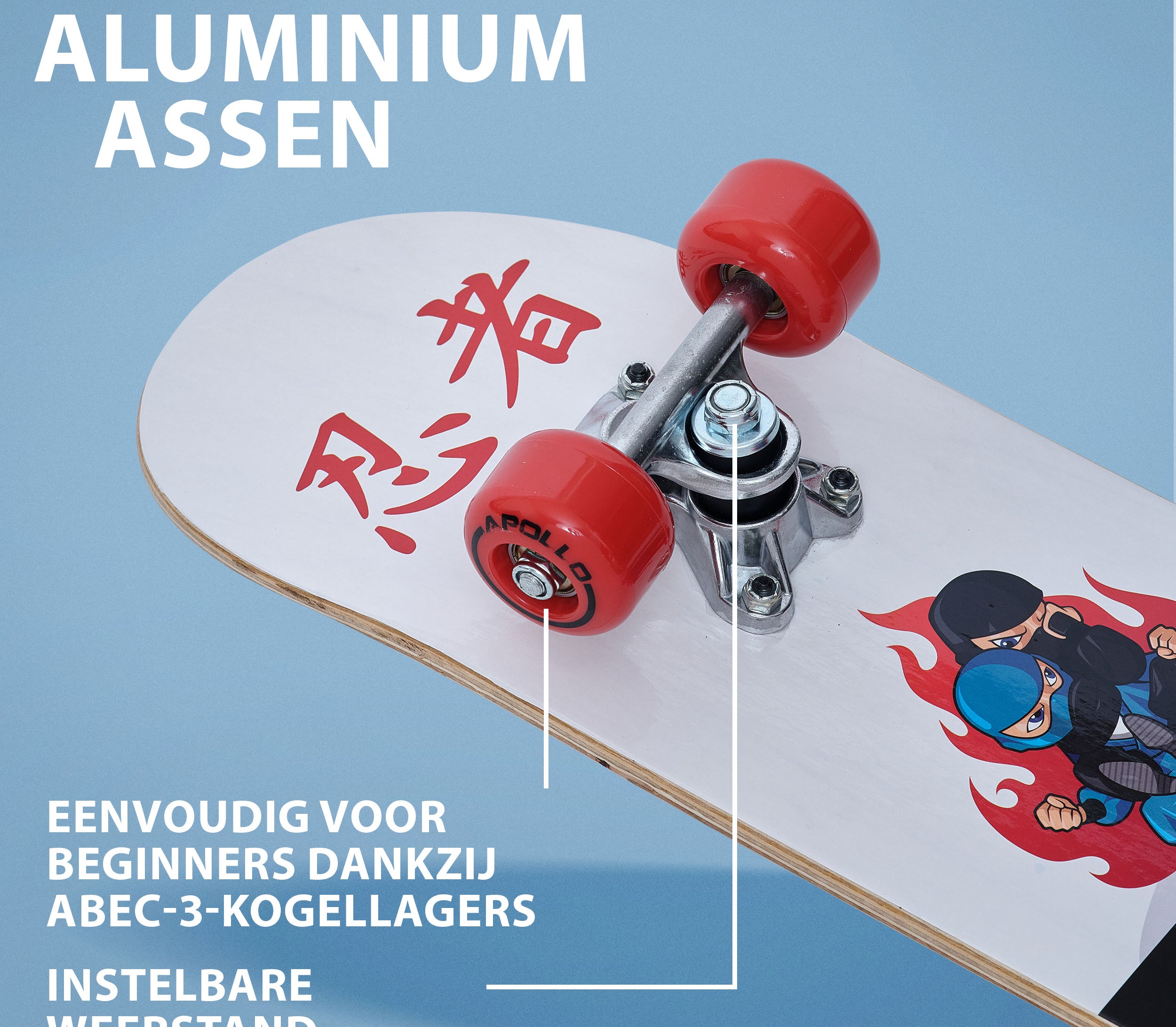 Apollo Kinderen Skateboard 61cm - Ninja Ninja