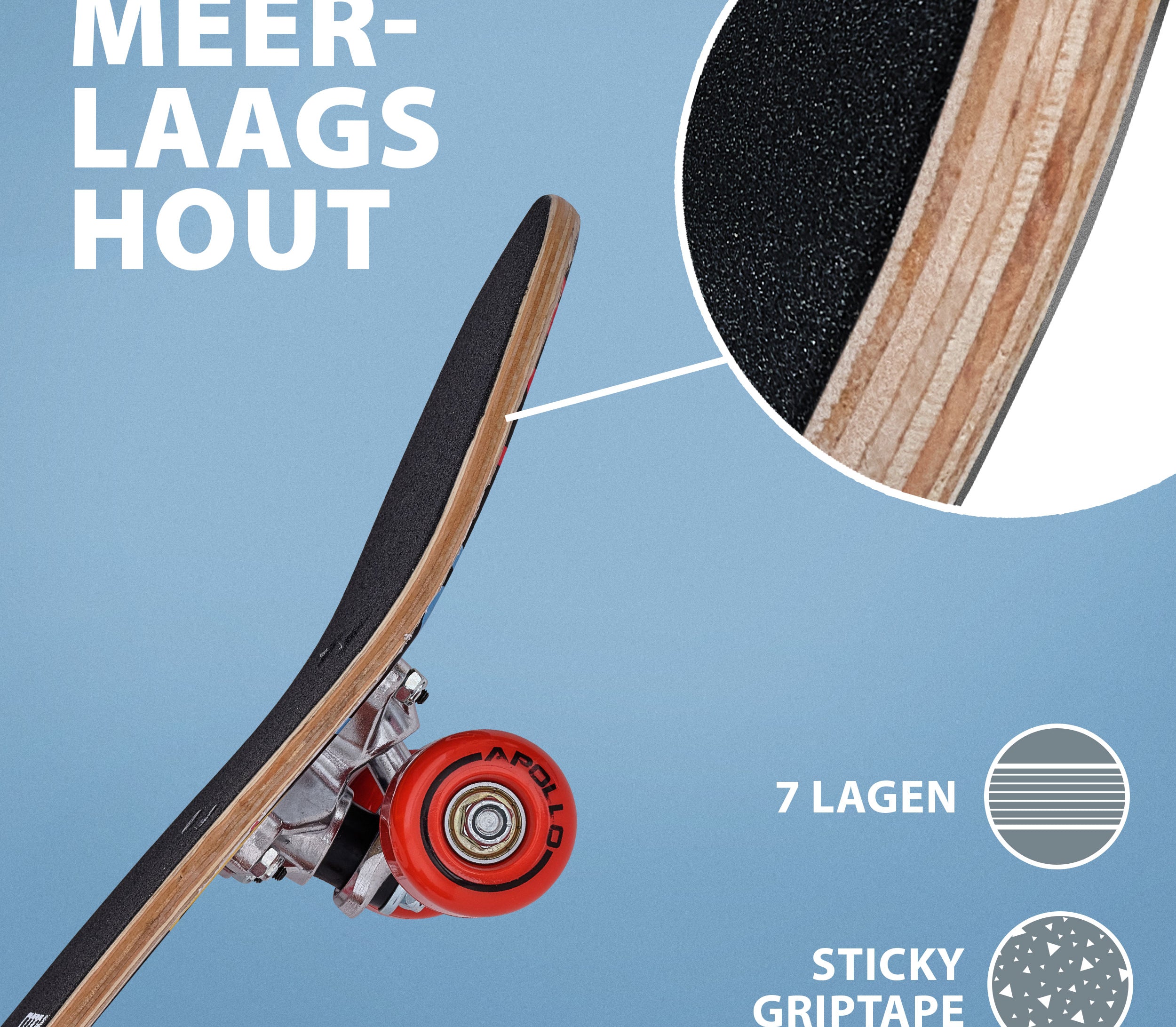 Apollo Kinderen Skateboard 61cm - Ninja Ninja