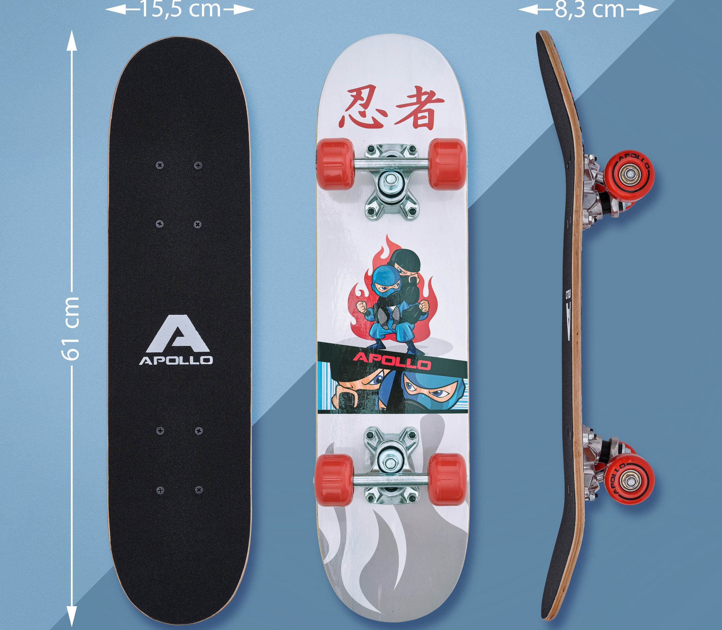 Apollo Kinderen Skateboard 61cm - Ninja Ninja