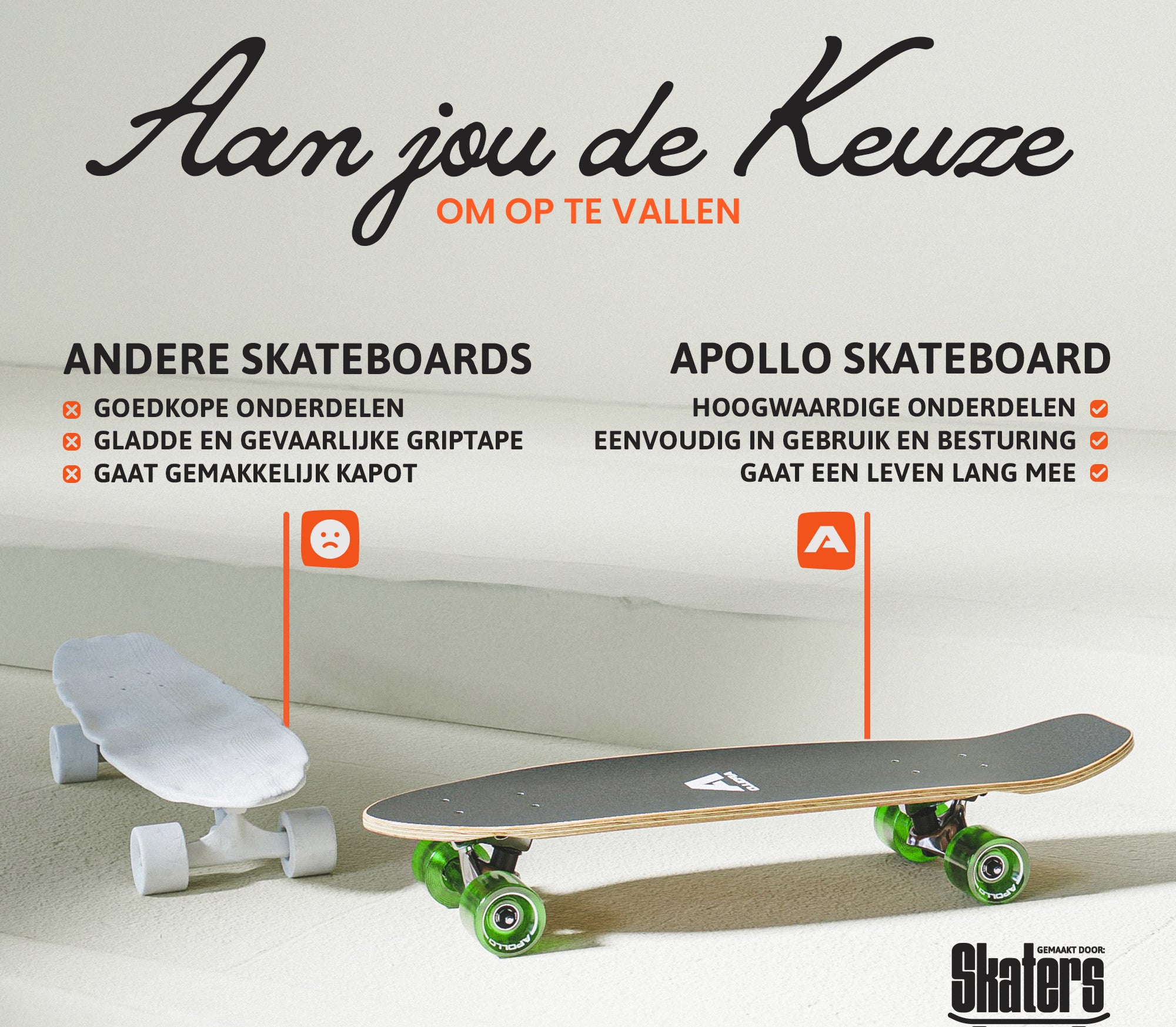 Apollo Mini-Longboard | Midi-Cruiser, compleet board 27"- Classic Green Midi Classic Green