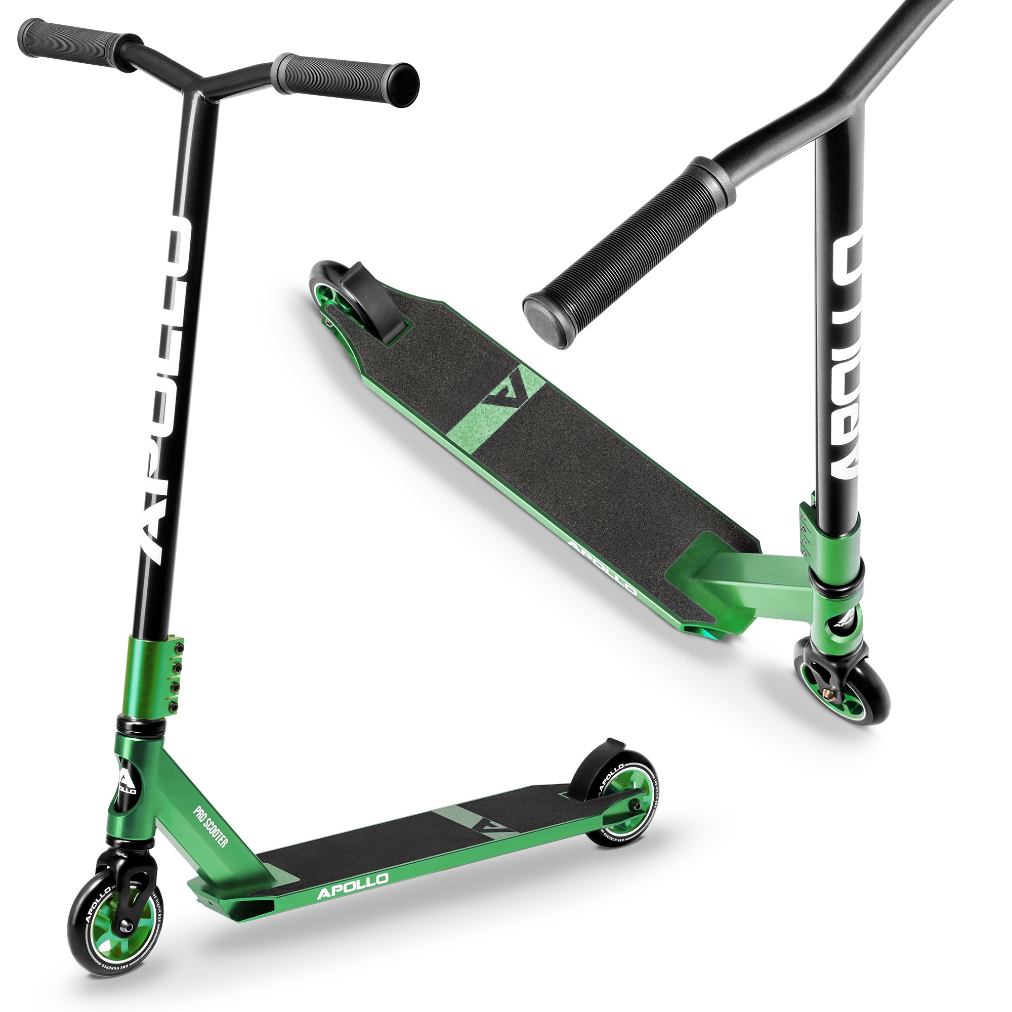 Apollo Stunt Scooter - Star Pro - HighQuality eloxierter Profi Stunt Scooter Grün