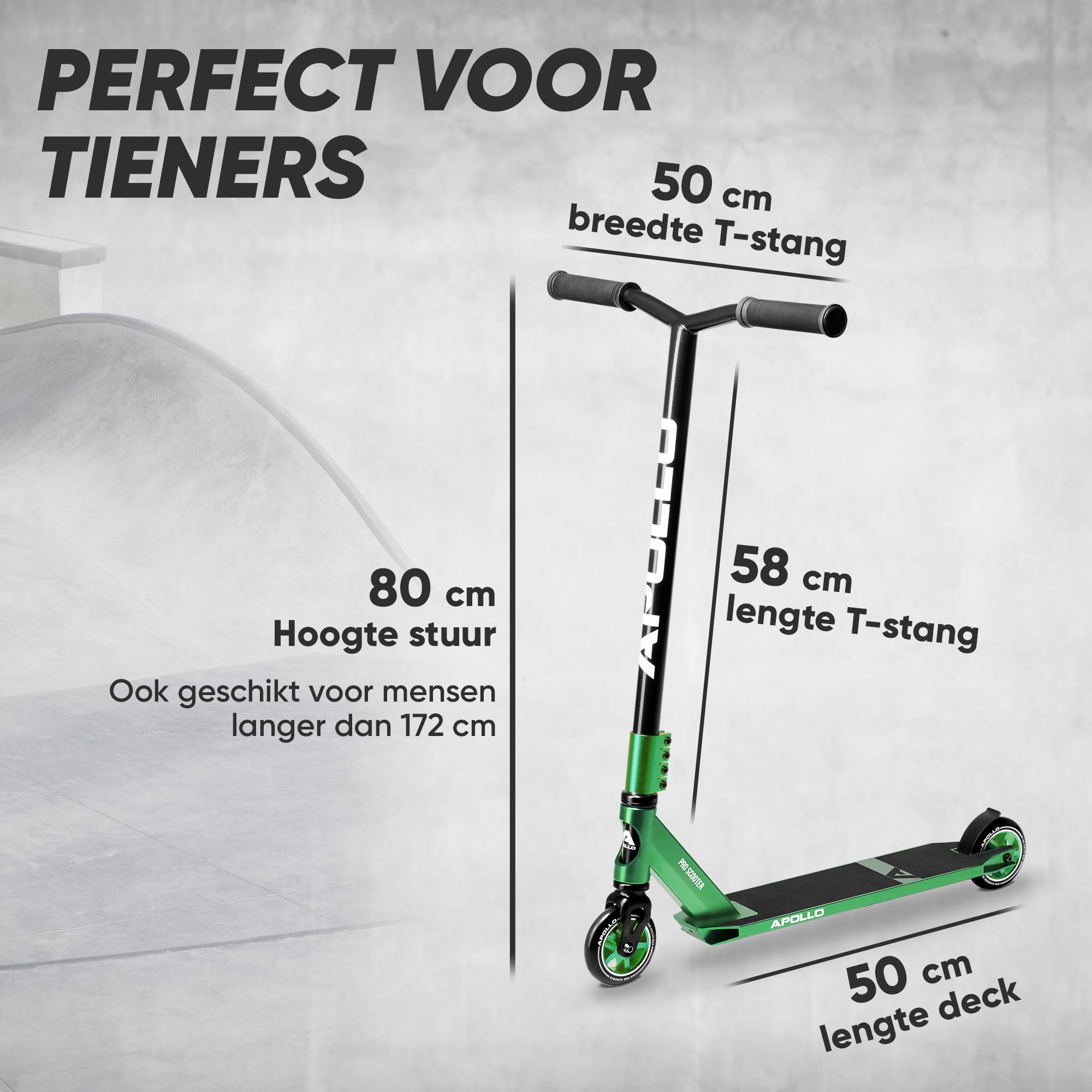 Apollo Stunt Scooter - Star Pro - HighQuality eloxierter Profi Stunt Scooter Grün