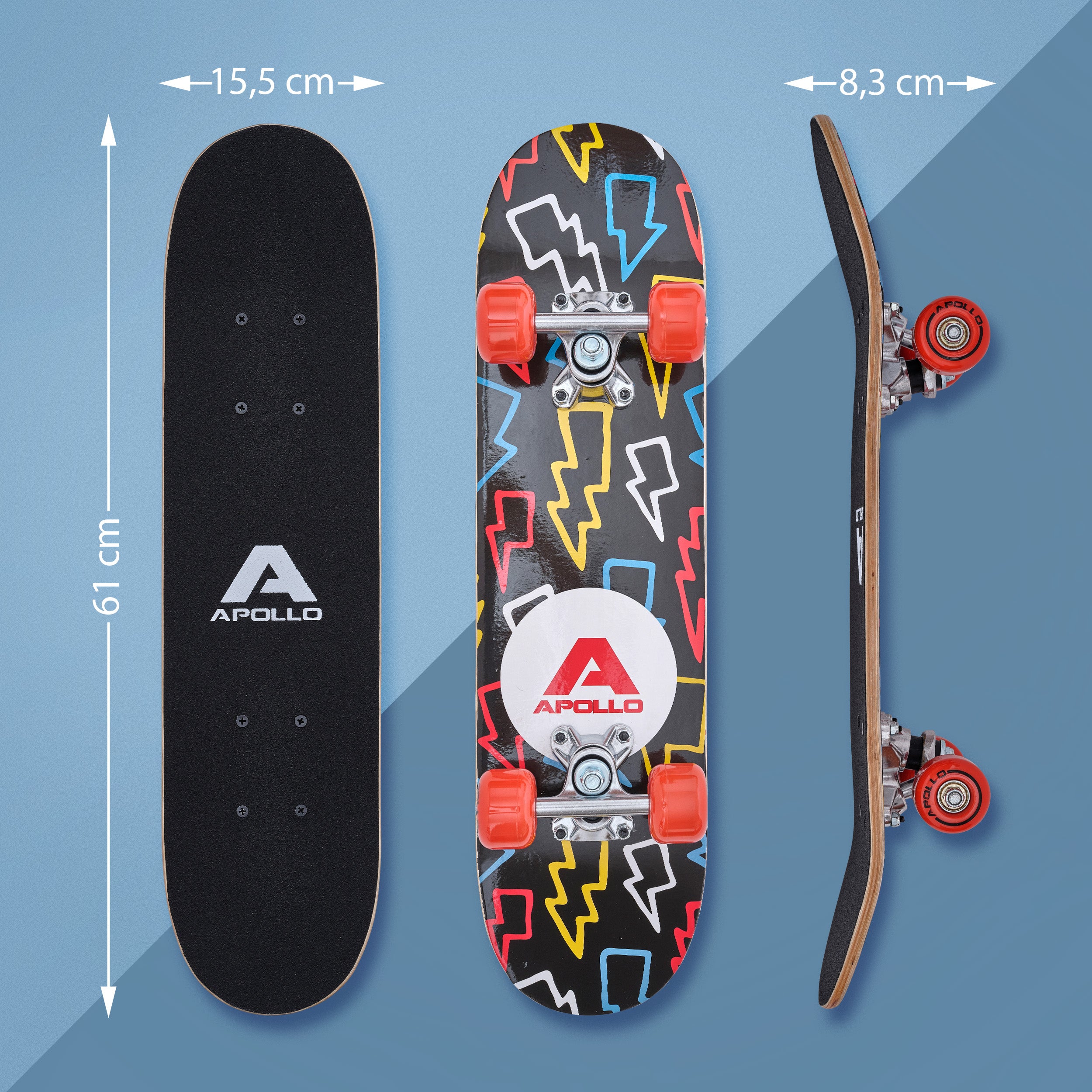 Apollo Kinderen Skateboard 61cm - Flash Flash