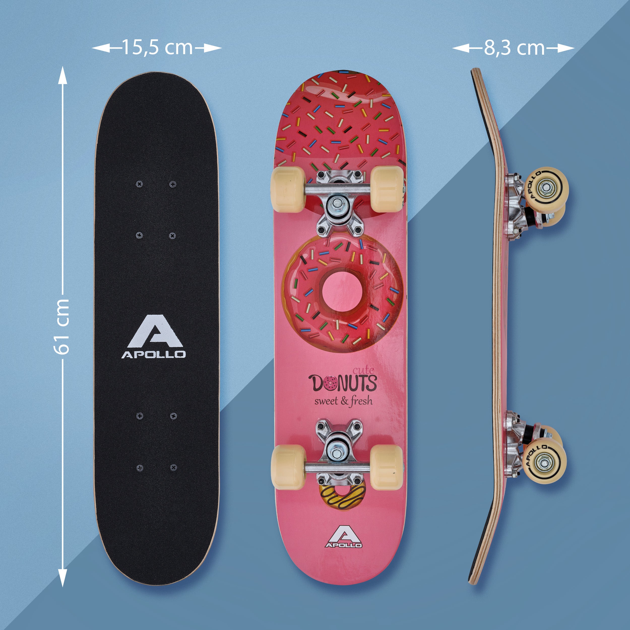 Apollo Kinderen Skateboard 61cm - Donut Donut