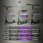 Apollo High-End Stunt Scooter Genesis Pro X Stuntstep met aluminium kern & ABEC 9 Rainbow