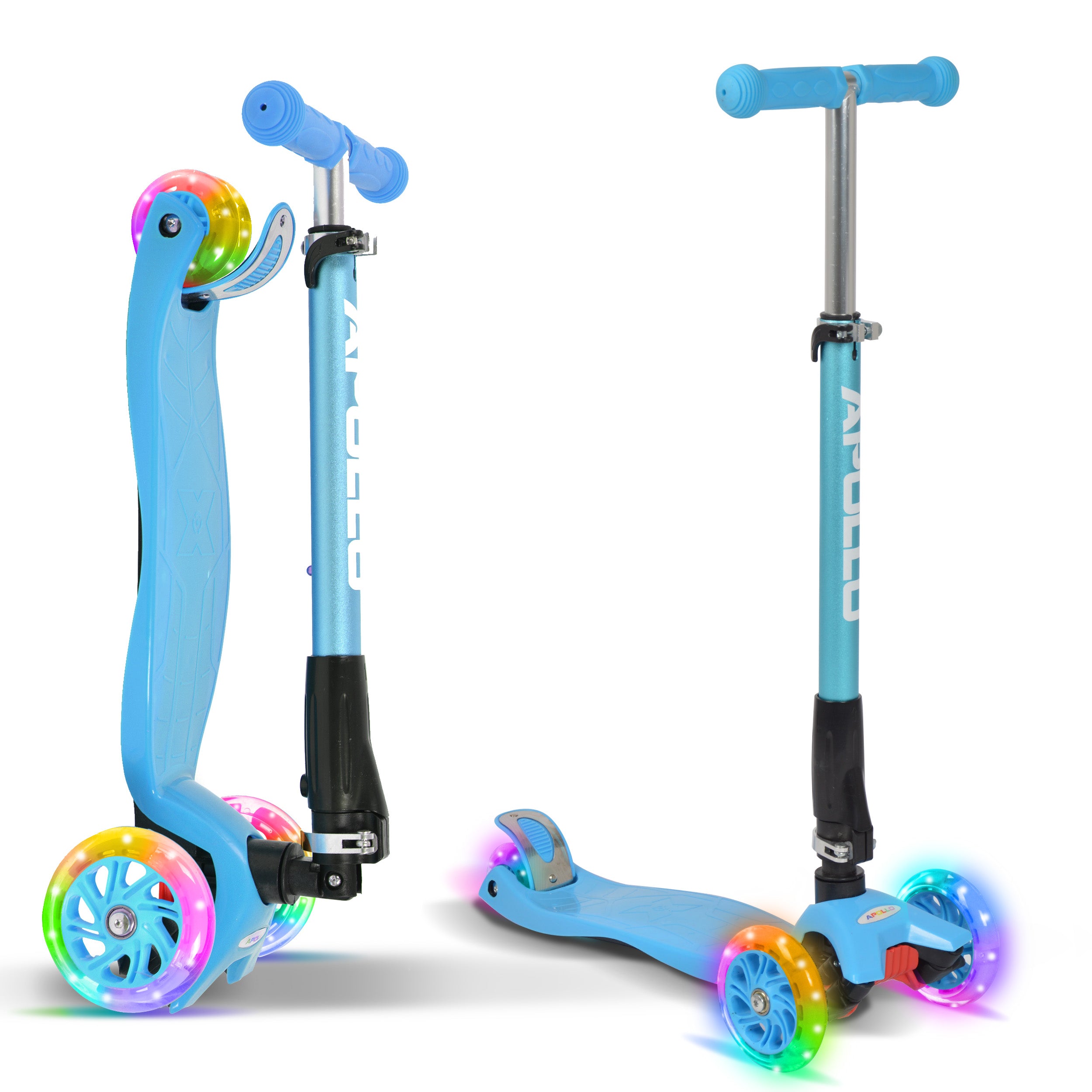Apollo 'Kids Whiz' LED Scooter voor Kinderen - in verschillende kleuren Blauw