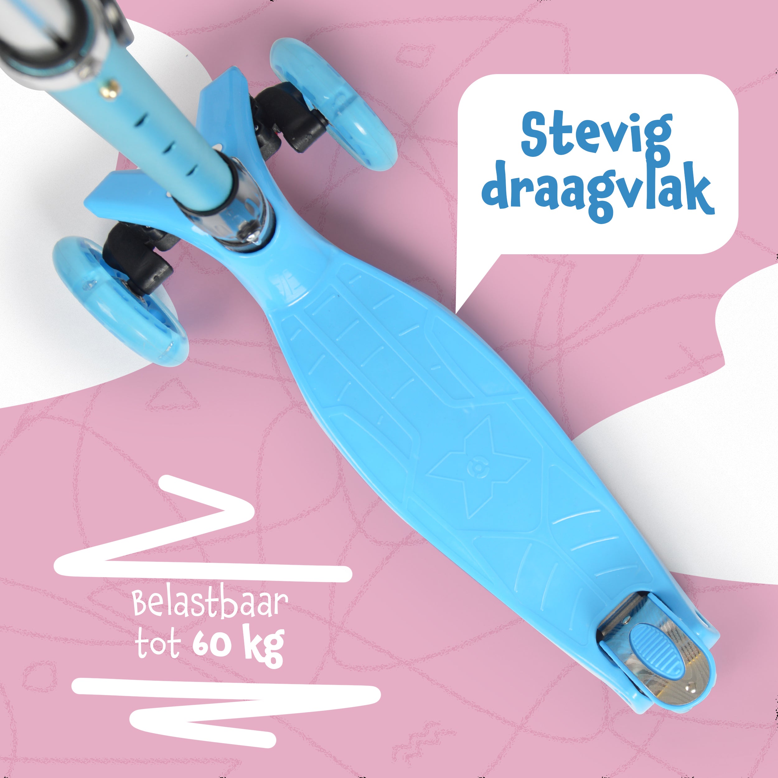 Apollo 'Kids Whiz' LED Scooter voor Kinderen - in verschillende kleuren Blauw