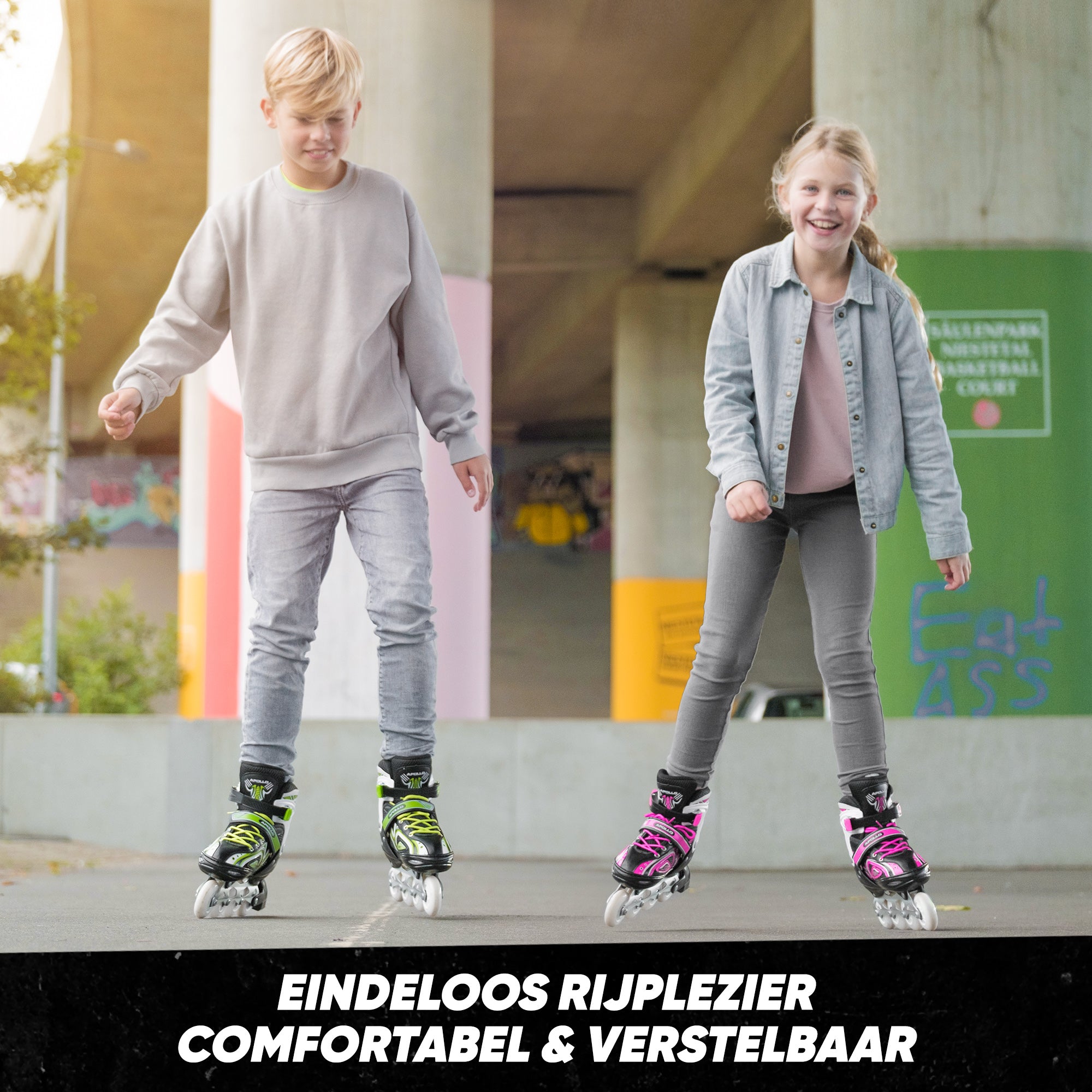 Apollo Verstelbare skeelers 'Super Blade' maat 31-42, Roze L (39-42)